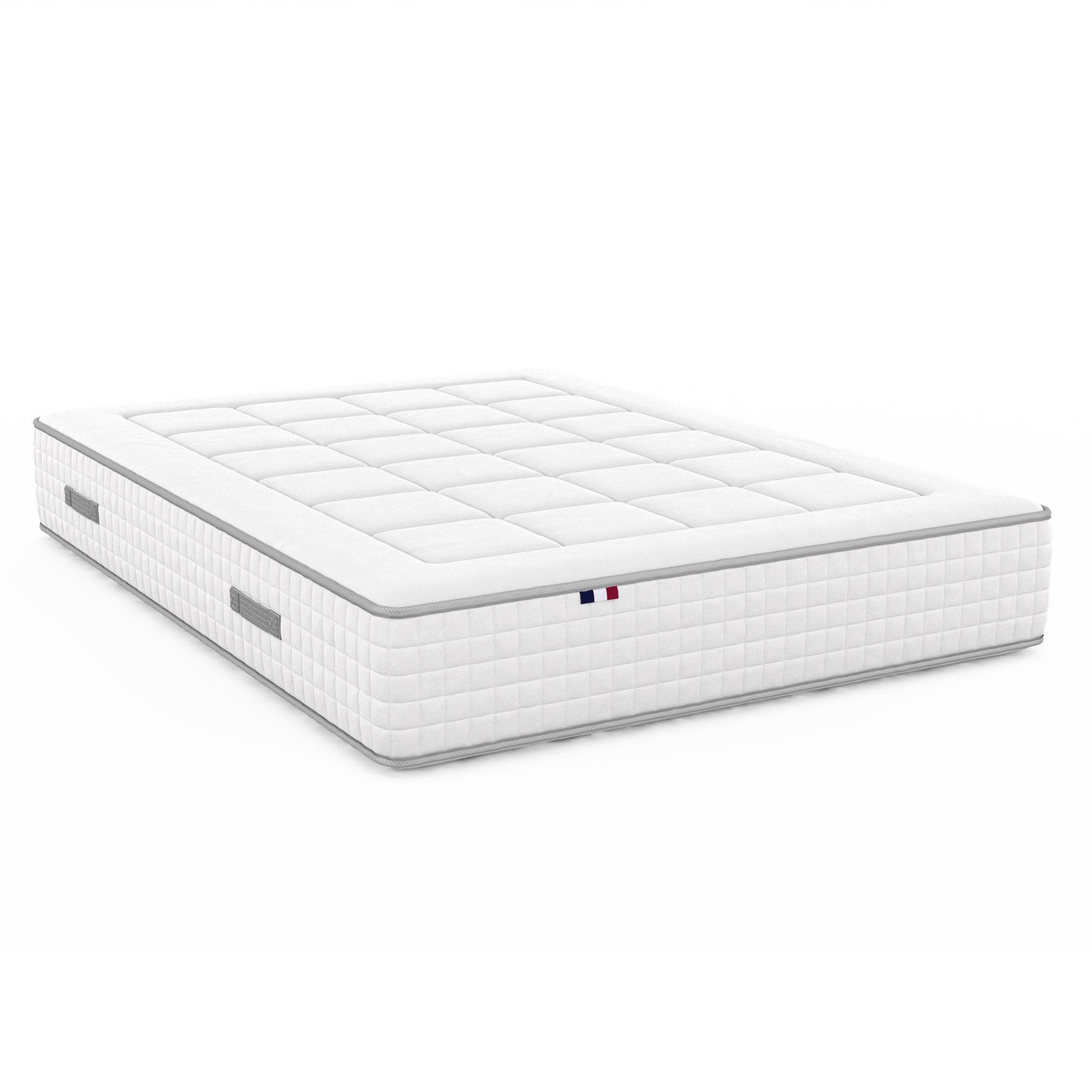 IDLITERIE Matelas ressorts BELLAGIO, accueil mémoire de forme, H 28 cm. Coloris disponibles : Blanc