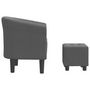 Voir la diapositive 4 : VIDAXL Chaise cabriolet avec repose pied gris foncé tissu