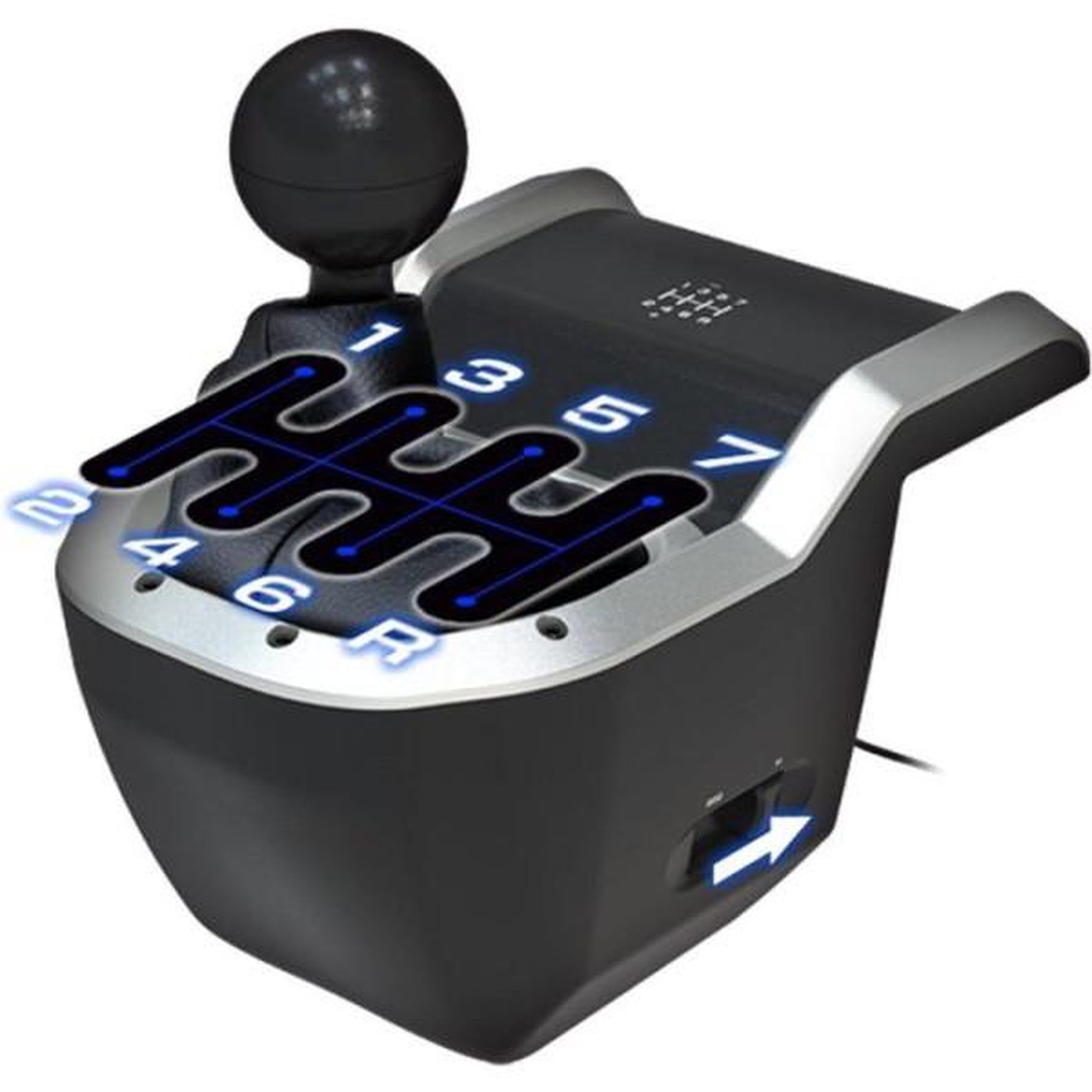 Voir la diapositive 2 : HORI Levier de vitesse de course pour pc - hori - 7 vistesses - 2 modes de changement de vitesse - pommeau remplaçable - noir