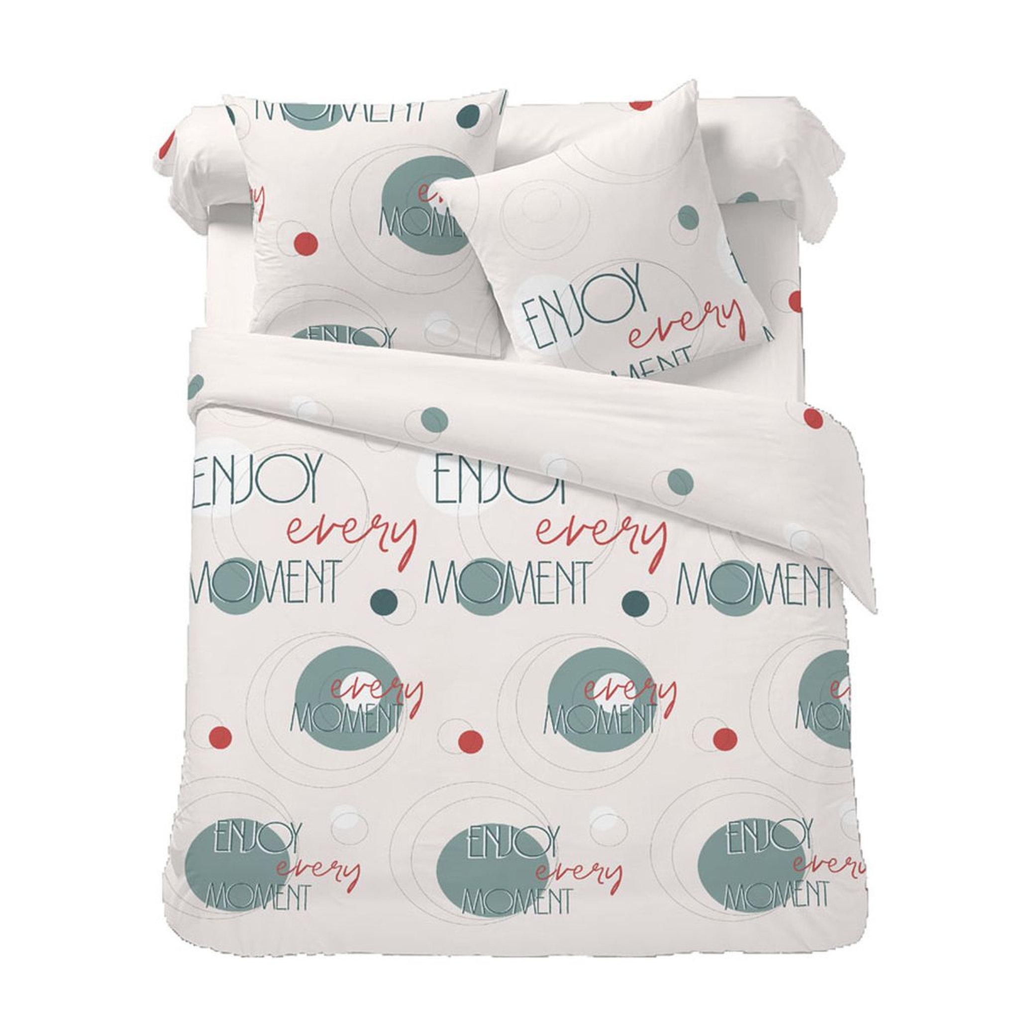 Parure housse de couette fantaisie en polycoton 51 fils ENJOY
