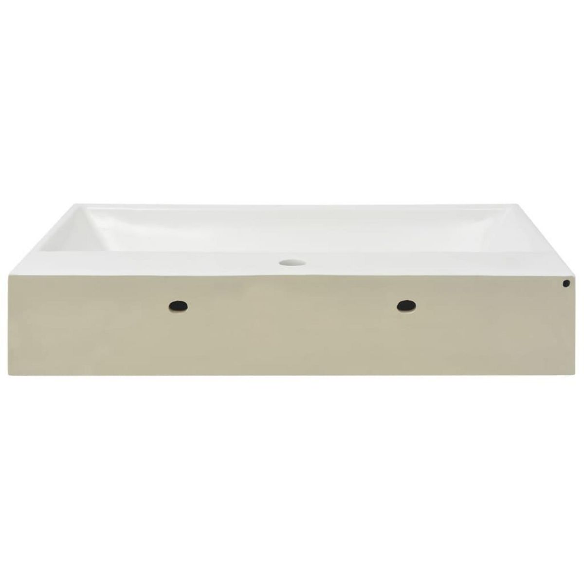 VIDAXL Vasque avec trou de robinet en ceramique Blanc 76x42,5x14,5 cm