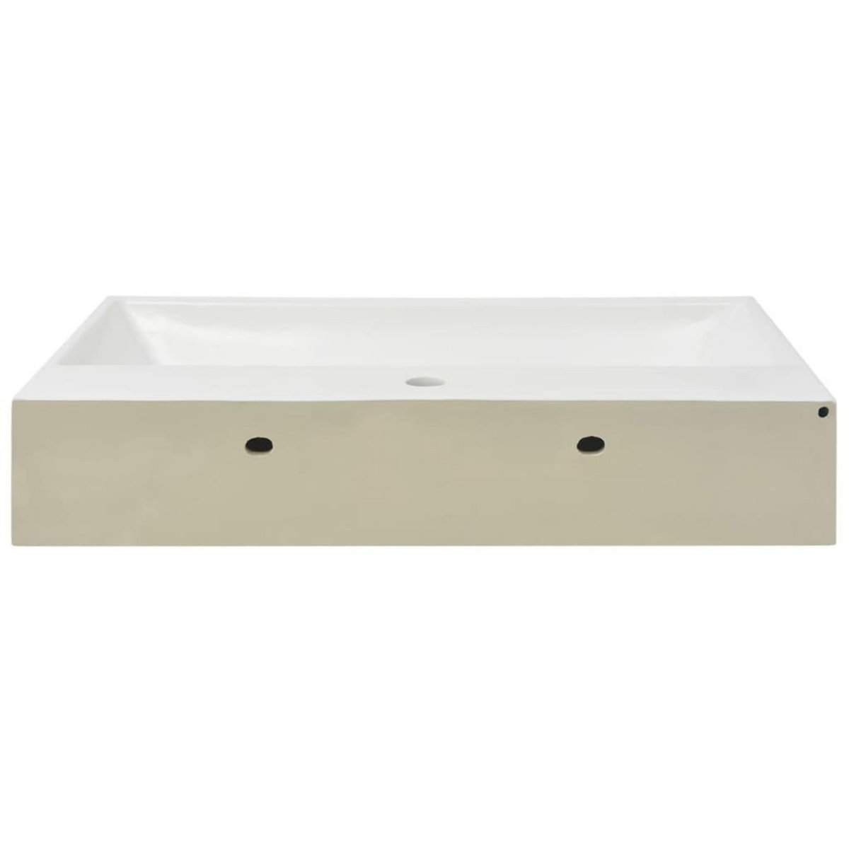 VIDAXL Vasque avec trou de robinet en ceramique Blanc 76x42,5x14,5 cm