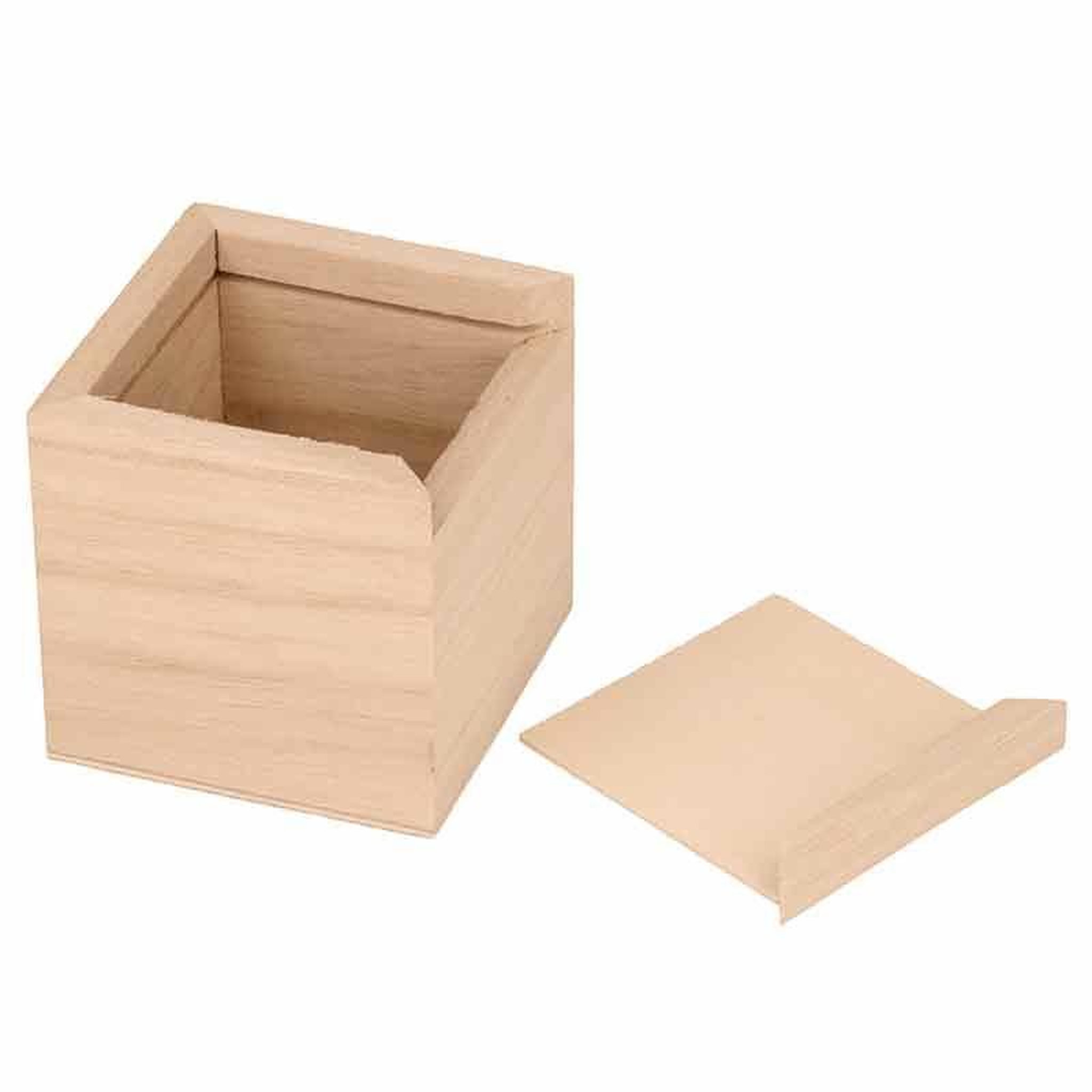 Voir la diapositive 1 : Artemio Set de 6 tirelires carrées en bois - 6 x 6 x 6 cm