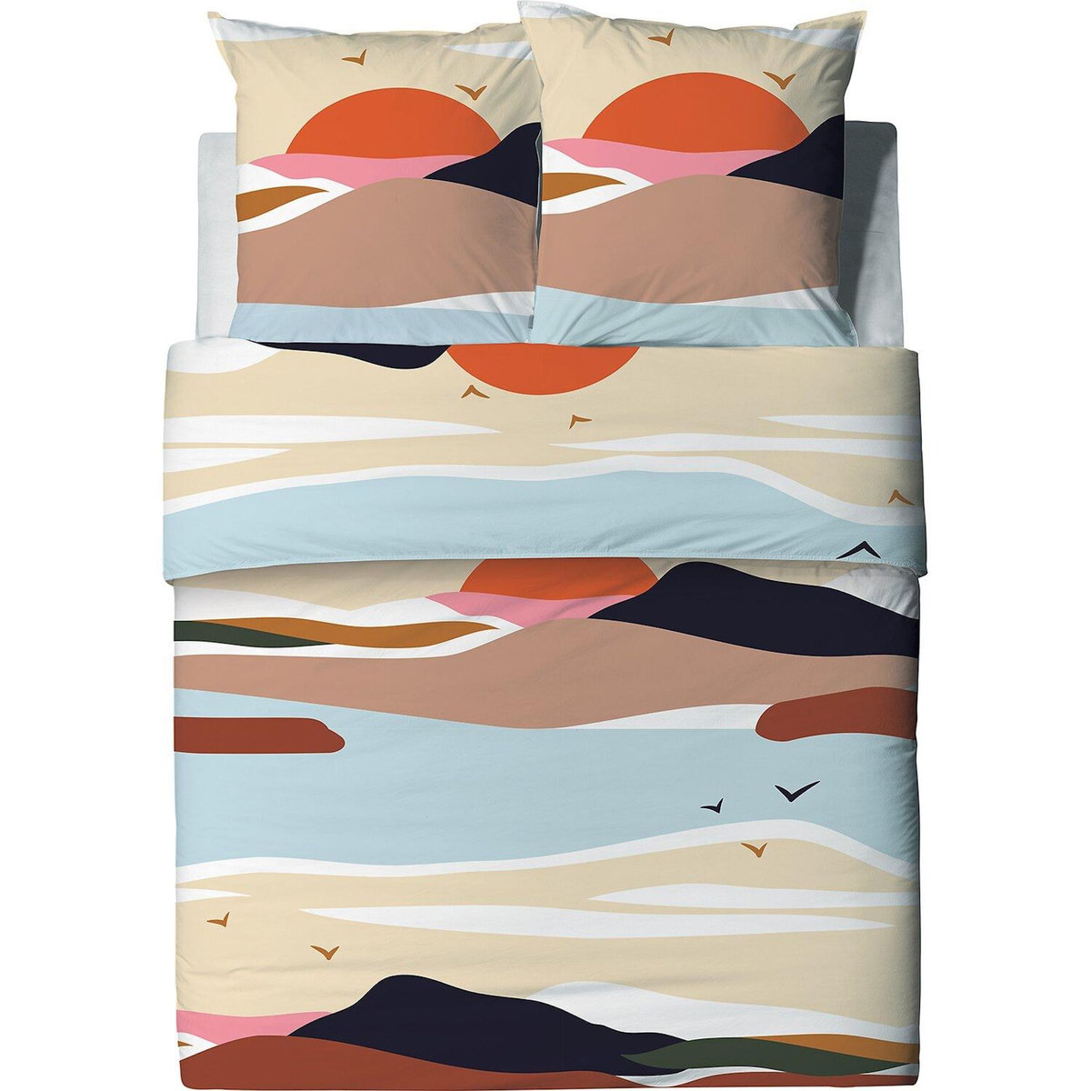 Les Ateliers du Linge Parure de housse de couette 100% coton 57fils safa