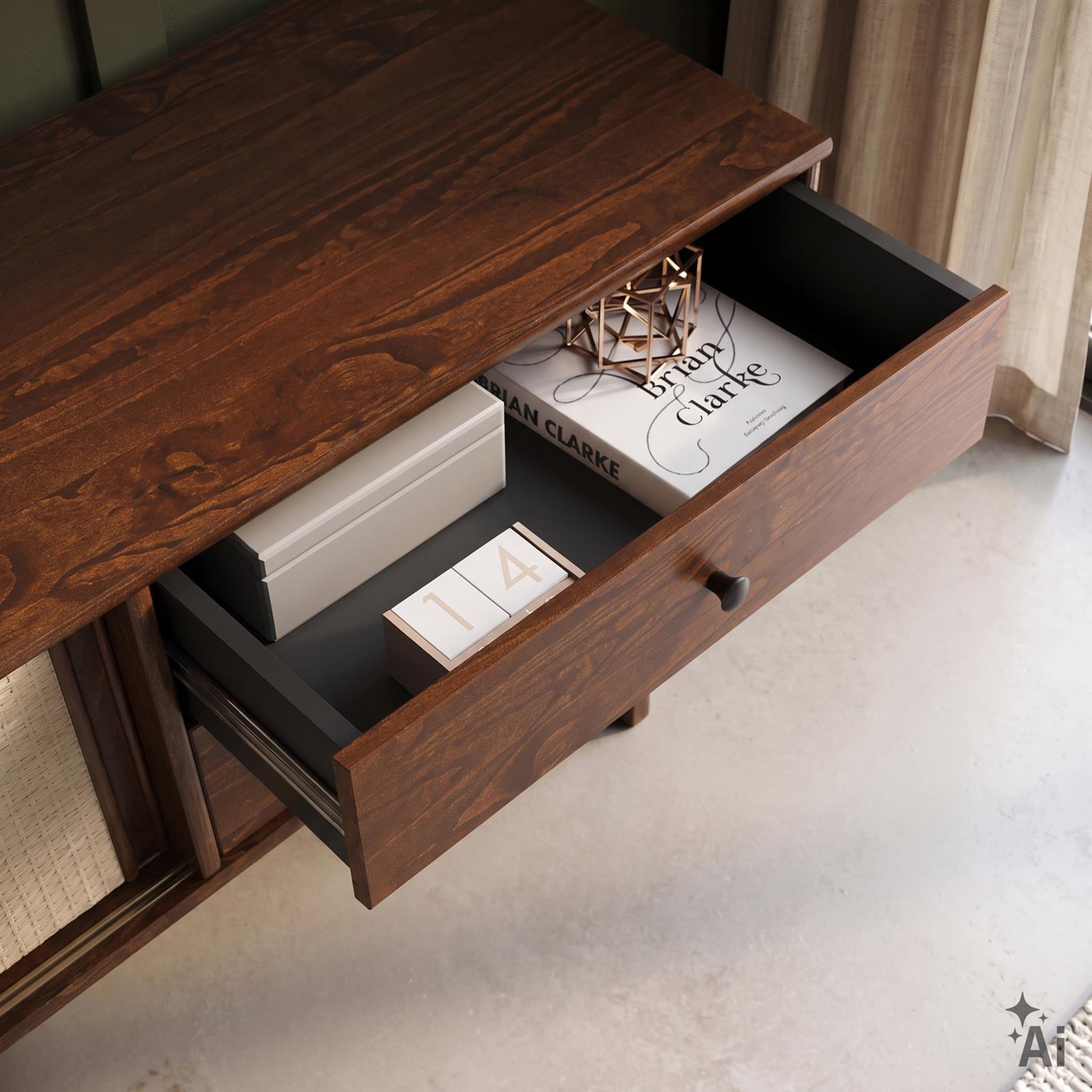 Voir la diapositive 6 : IDIMEX Meuble TV SIMONA L 175 cm en bois massif