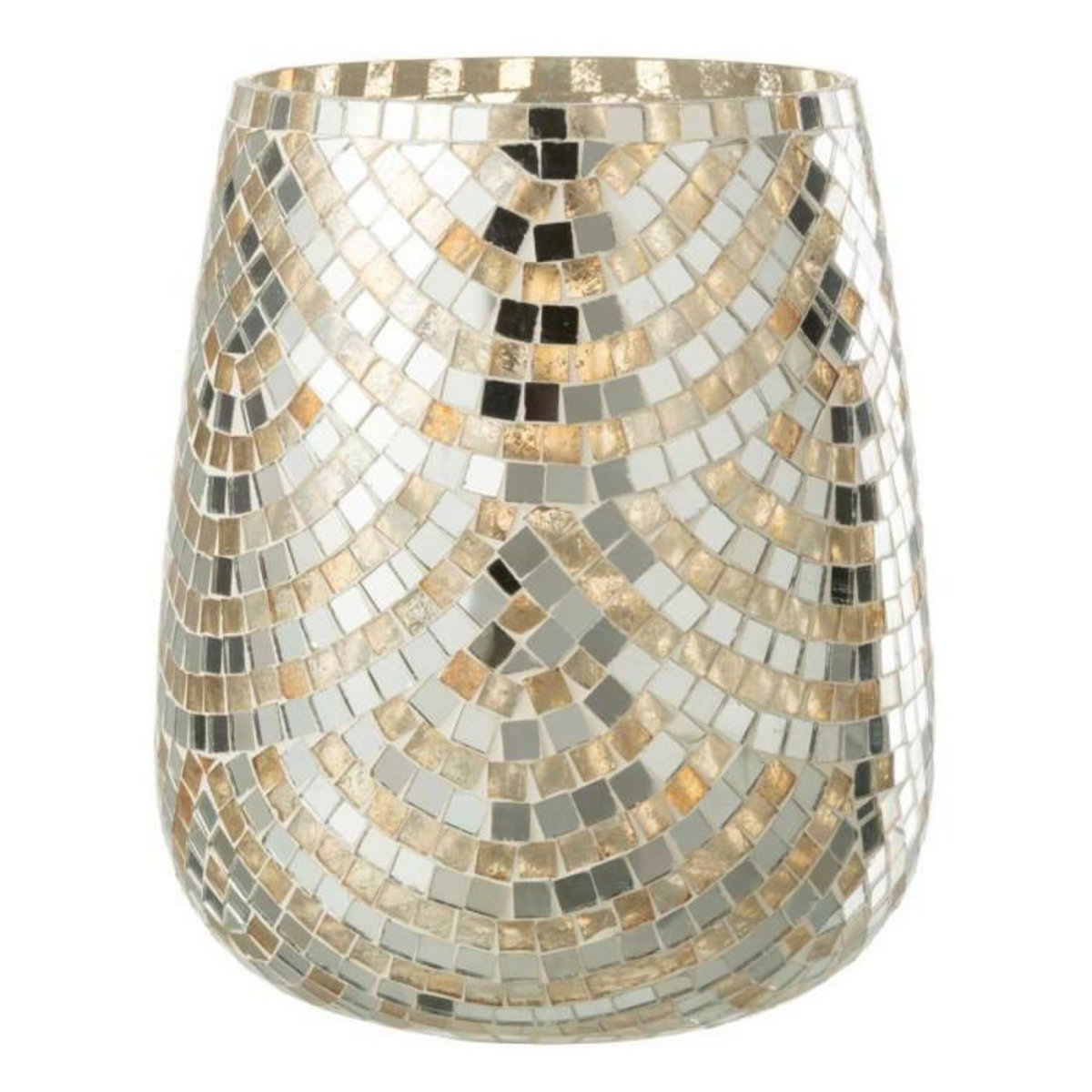 Paris Prix Photophore Mosaïque  Linda  21cm Argent & Or