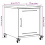Voir la diapositive 6 : VIDAXL Table de chevet blanc 36x39x43,5 cm acier