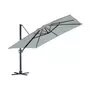 Ozalide Grand parasol déporté inclinable rectangulaire Almeria - L. 400 x l. 300 cm - Gris perle