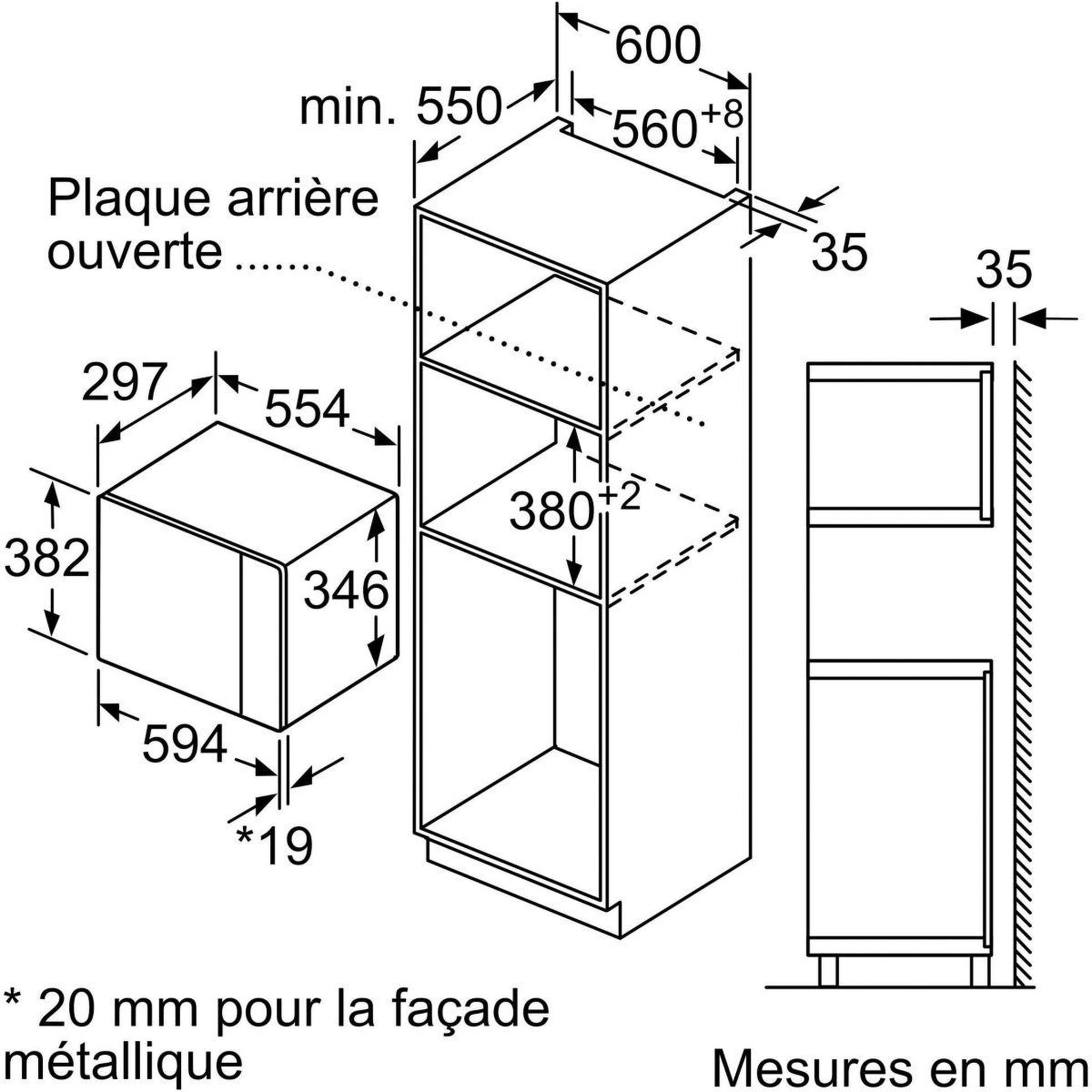 Voir la diapositive 5 : BOSCH Micro ondes encastrable BFL520MS0