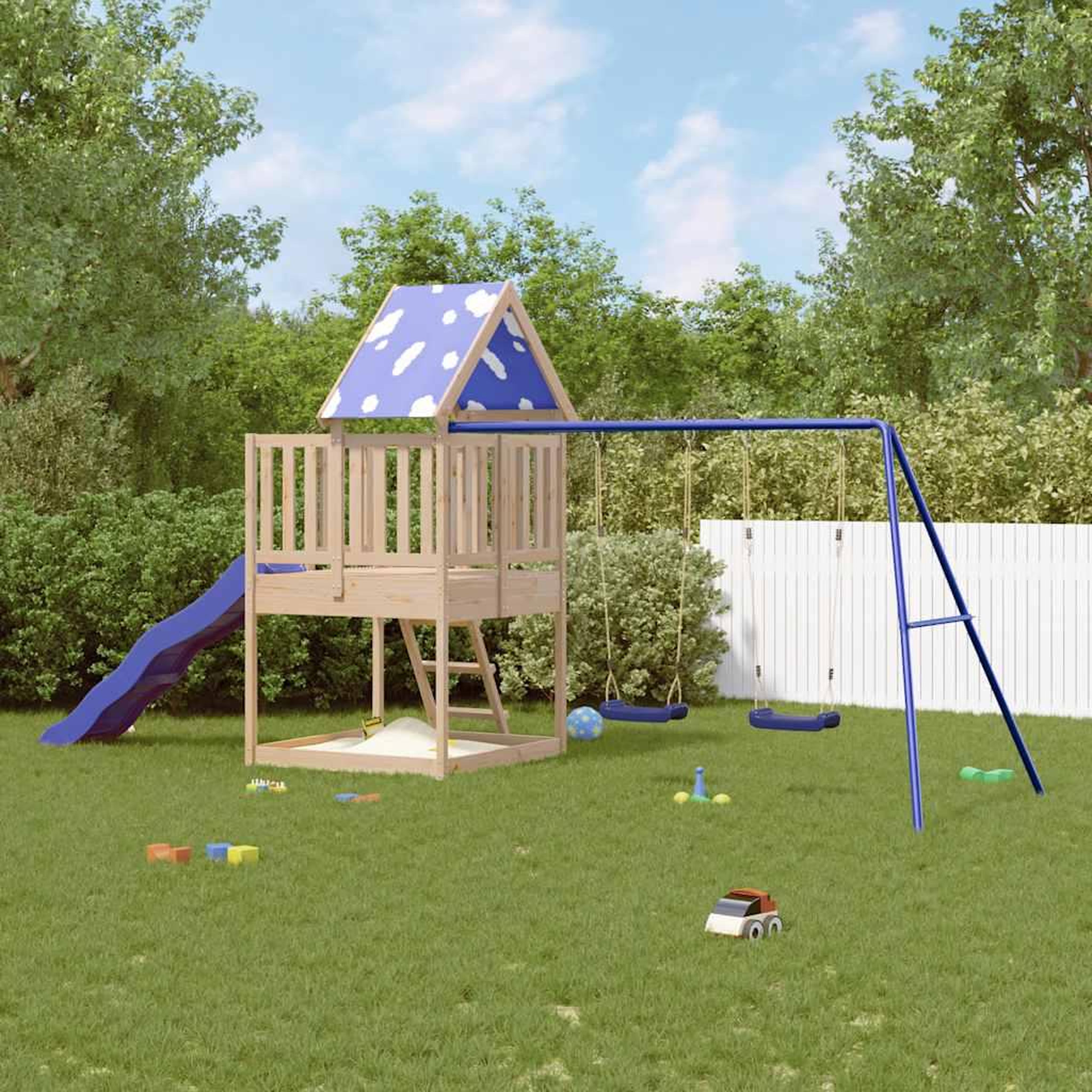 VIDAXL Aire de jeux d'exterieur bois de pin massif