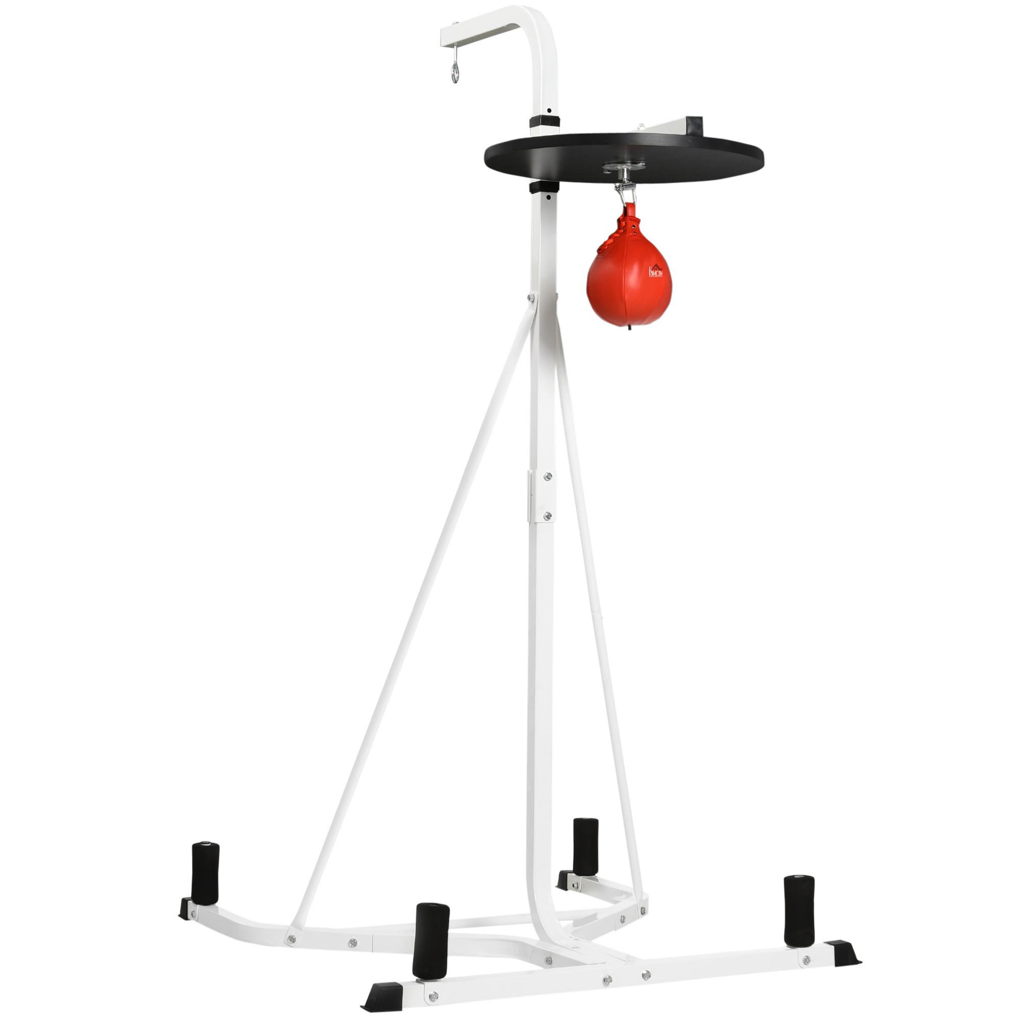 HOMCOM Support autoportant pour sac de frappe - support sac de boxe lestable - poire de vitesse intégrée