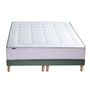 Voir la diapositive 3 : IDLITERIE Ensemble matelas Ressort 7 zones + sommier + oreiller + couette - FABRICATION FRANCAISE