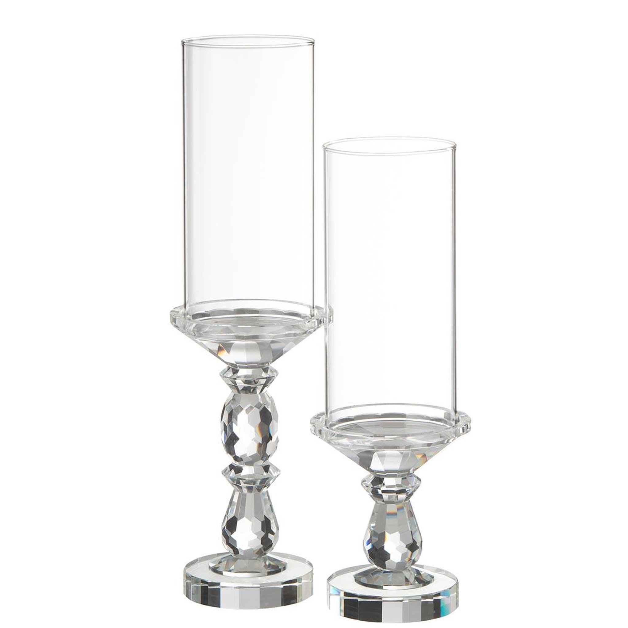 Voir la diapositive 4 : J-LINE Photophore Design en Cristal  Marie  42cm Transparent