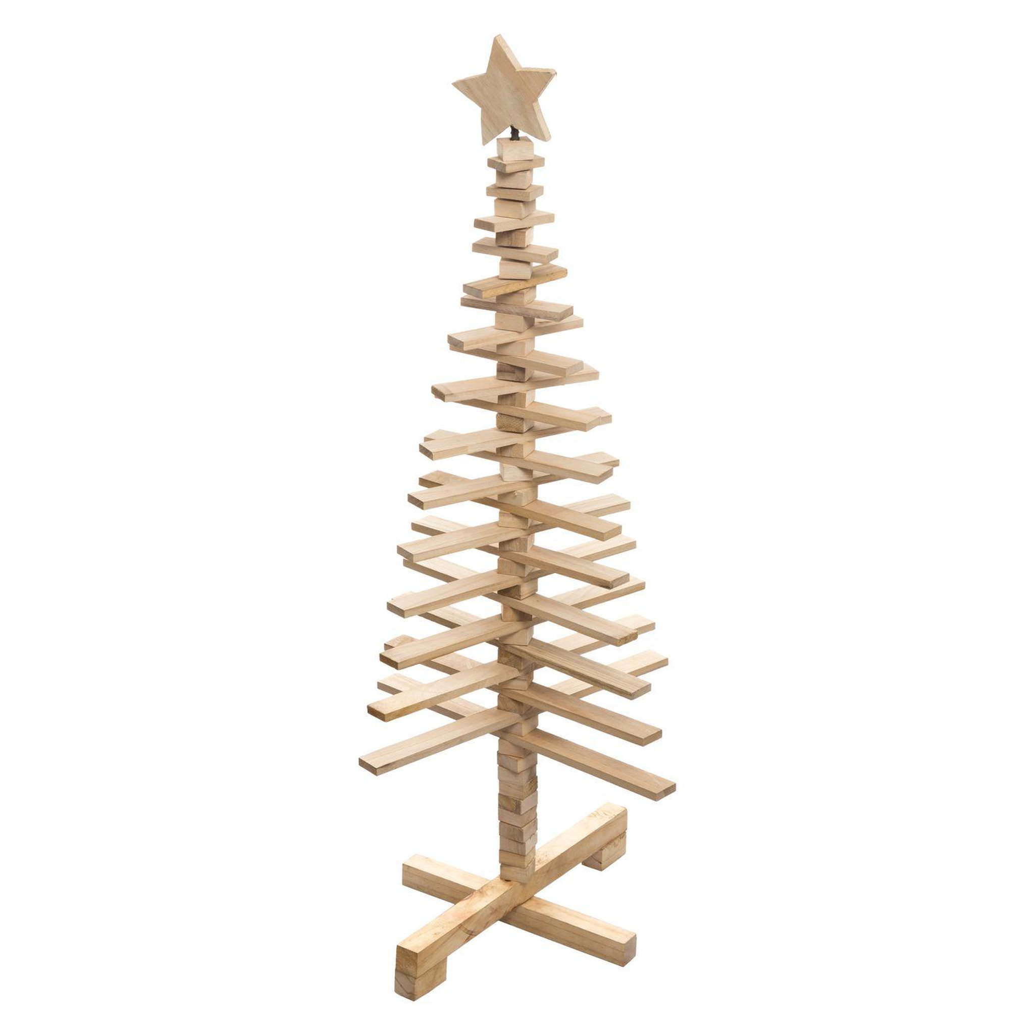 FEERIC LIGHT & CHRISTMAS Sapin de noël en bois articulé lodge - h. 120 cm