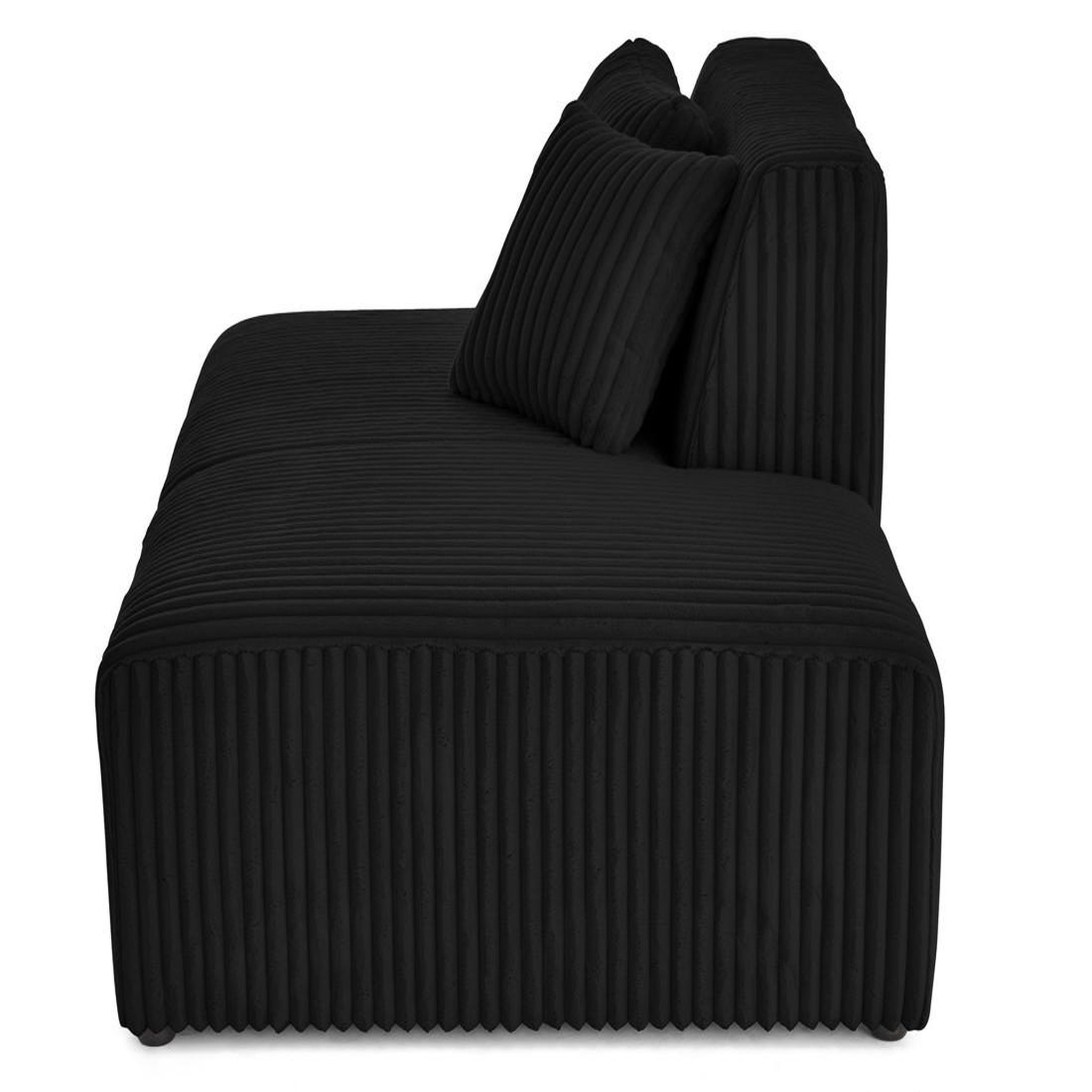Voir la diapositive 2 : LISA DESIGN Victoire - module d'assise droit en velours côtelé grosses côtes