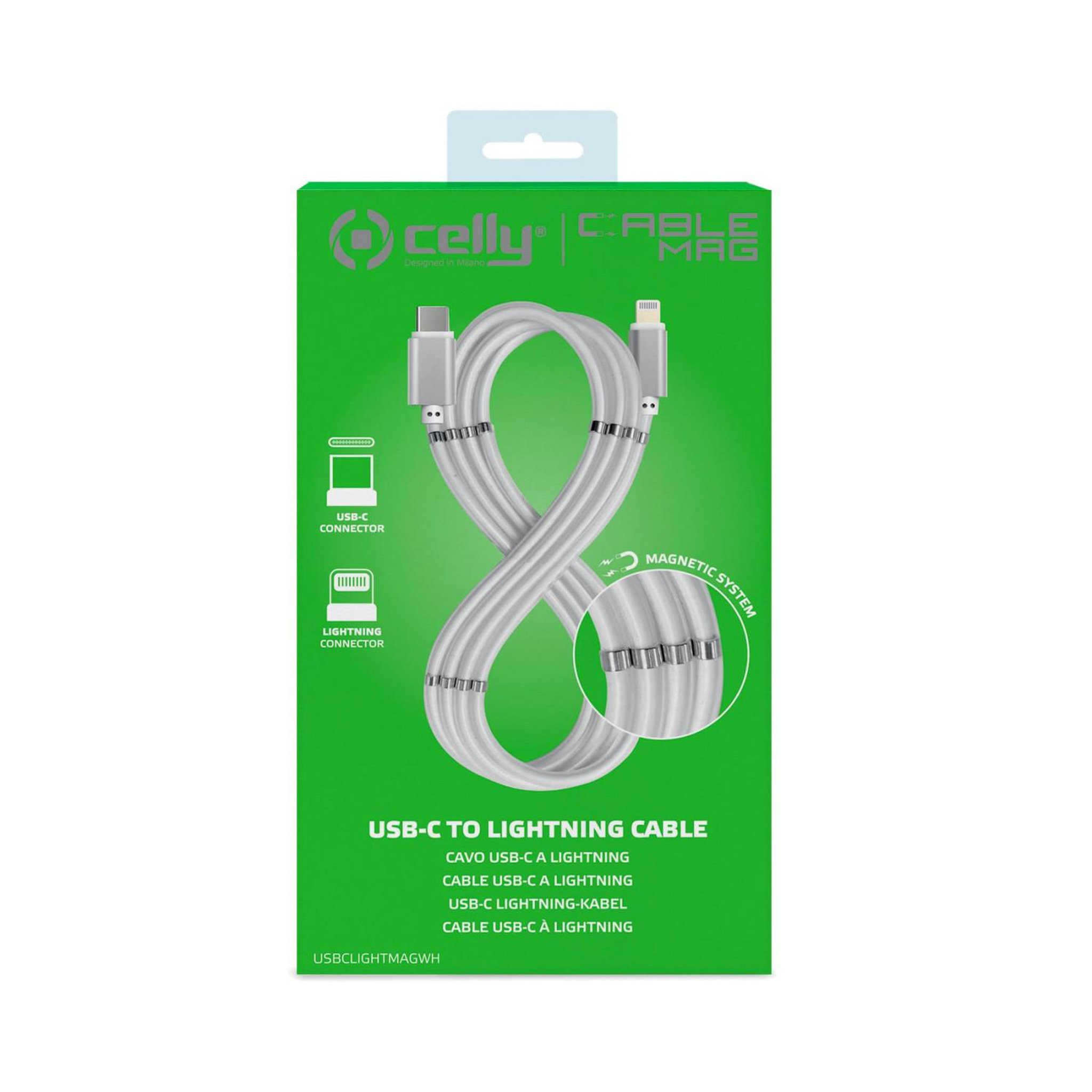 Voir la diapositive 3 : CELLY Celly USBCLIGHTMAGWH câble Lightning 1 m Blanc