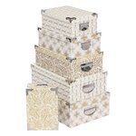 ATMOSPHERA Lot de 6 boîtes pour cadeaux de Noël. Coloris disponibles : Multicolore, Blanc