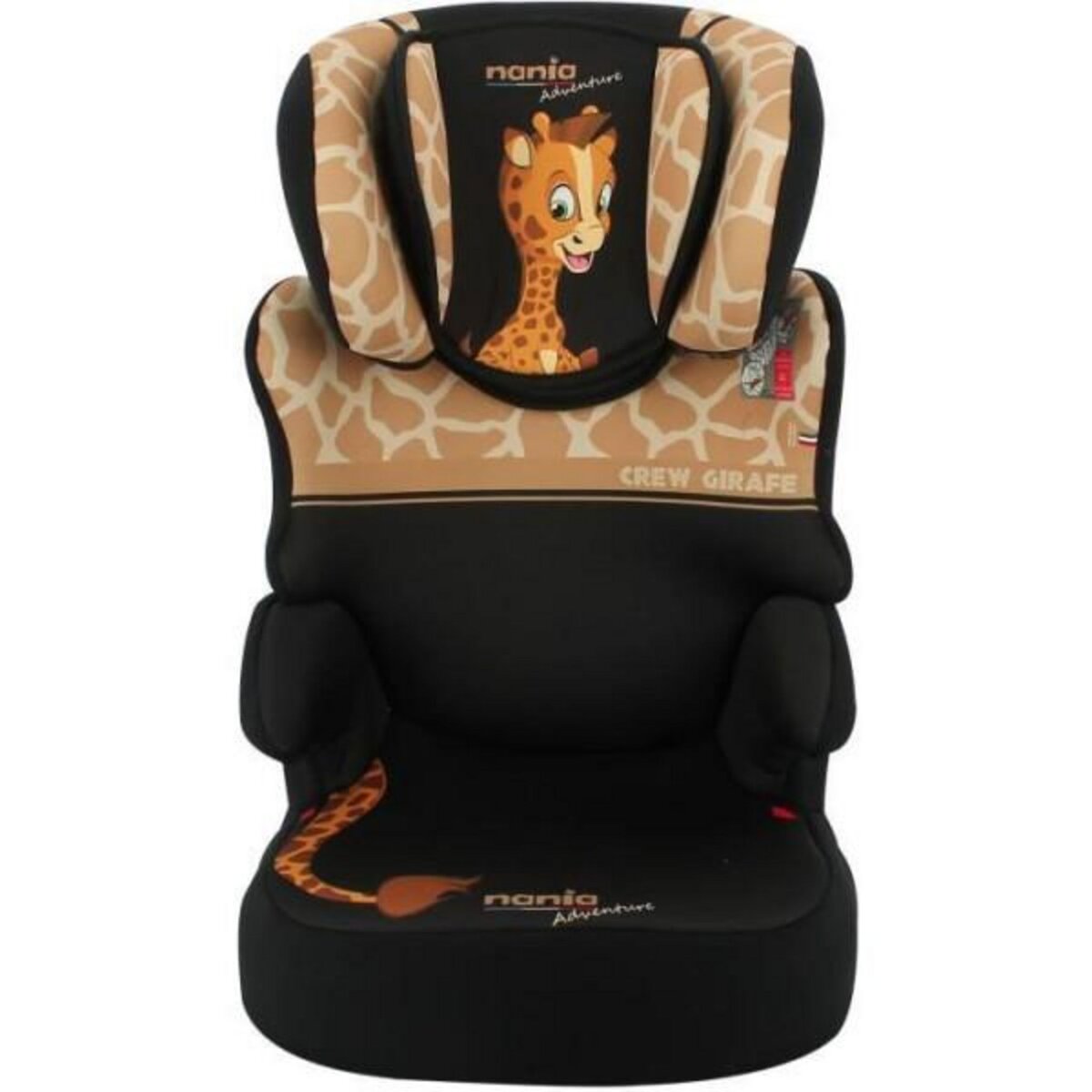 NANIA Siege Auto Rehausseur NANIA BEFIX - Isofix - Groupe 2/3 (15-36Kg) -  Avec dossier - Tetiere réglable en hauteur - Girafe - Fabriqué en Fra pas  cher 