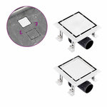 VIDAXL Drain de douche avec couvercle 2 en 1 15x15 cm Acier inoxydable