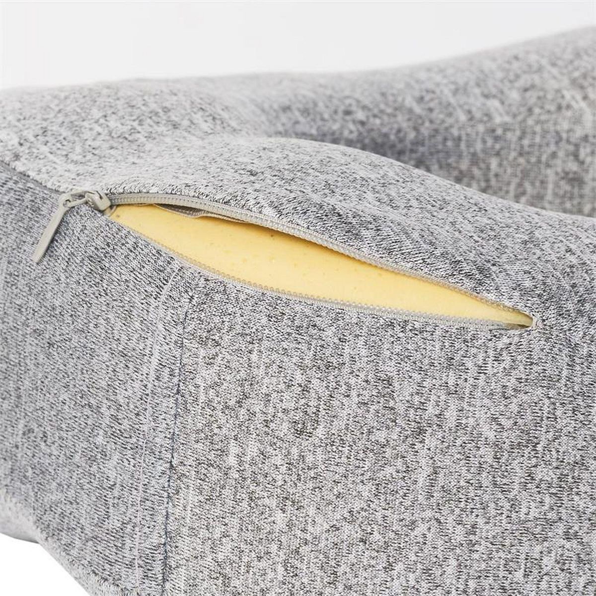 TOILINUX Coussin de voyage à mémoire de forme enroulable - Gris