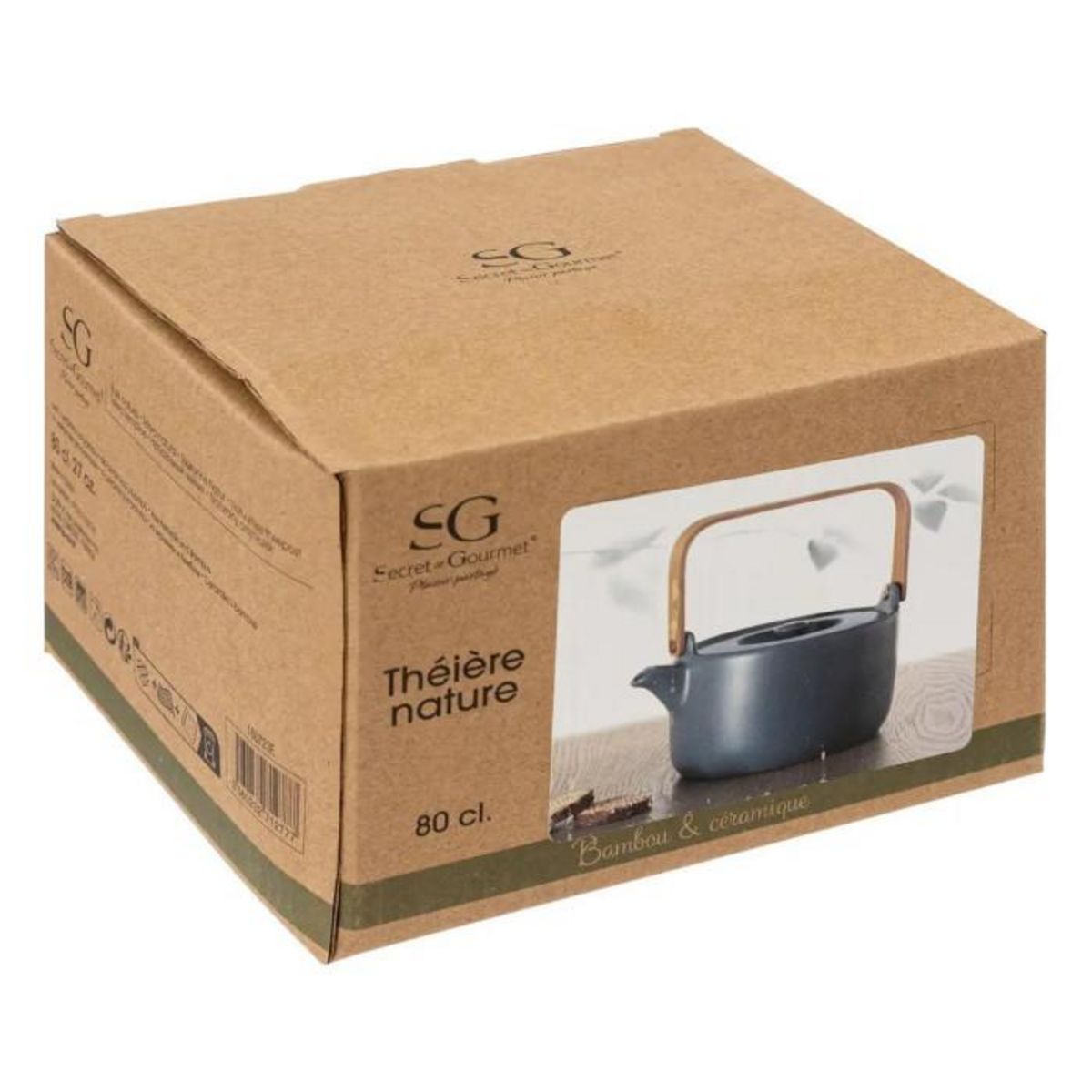 SECRET DE GOURMET Théière Design  Nature  80cl Bleu Gris