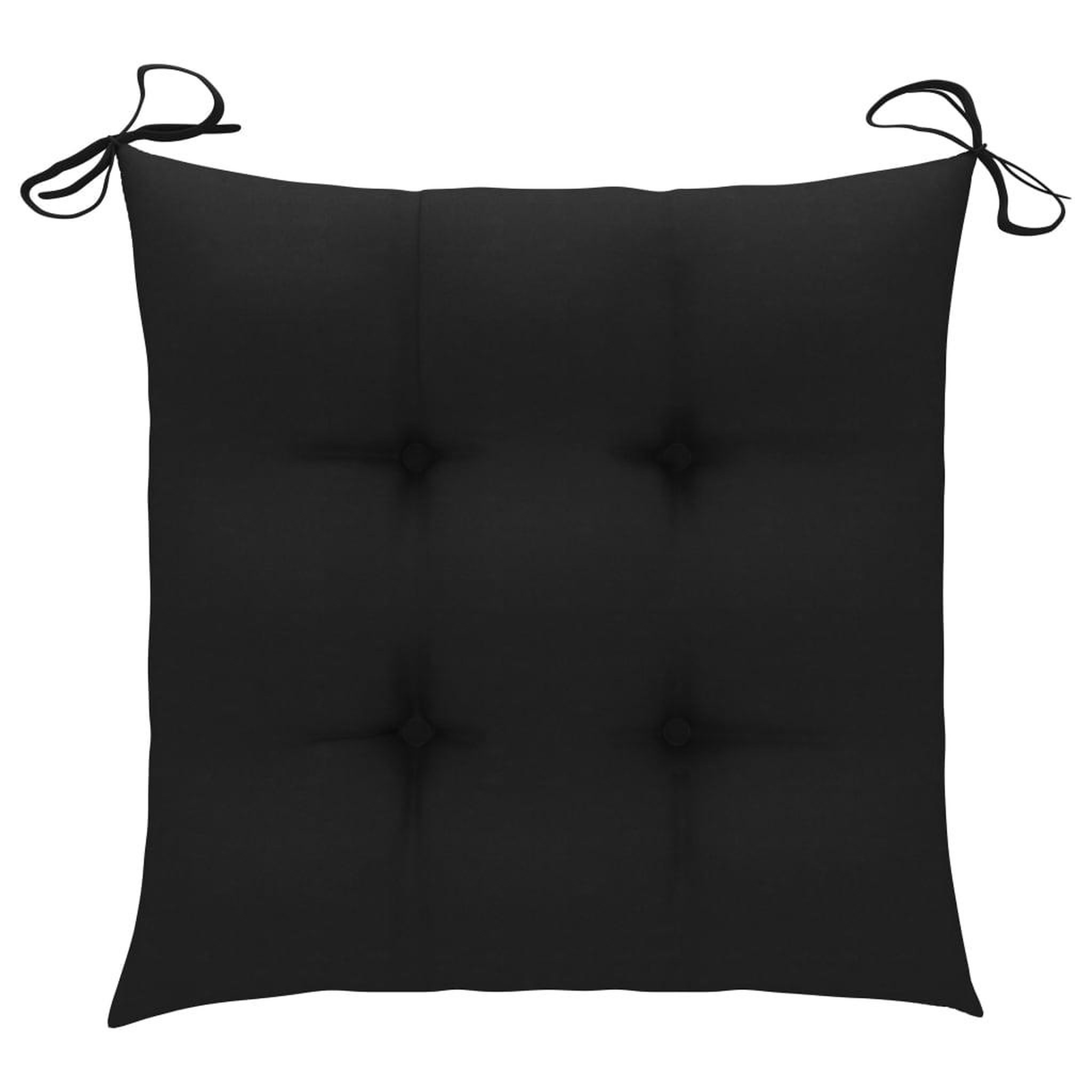 Voir la diapositive 4 : VIDAXL Chaises de jardin avec coussins noir lot de 3 Bois teck massif