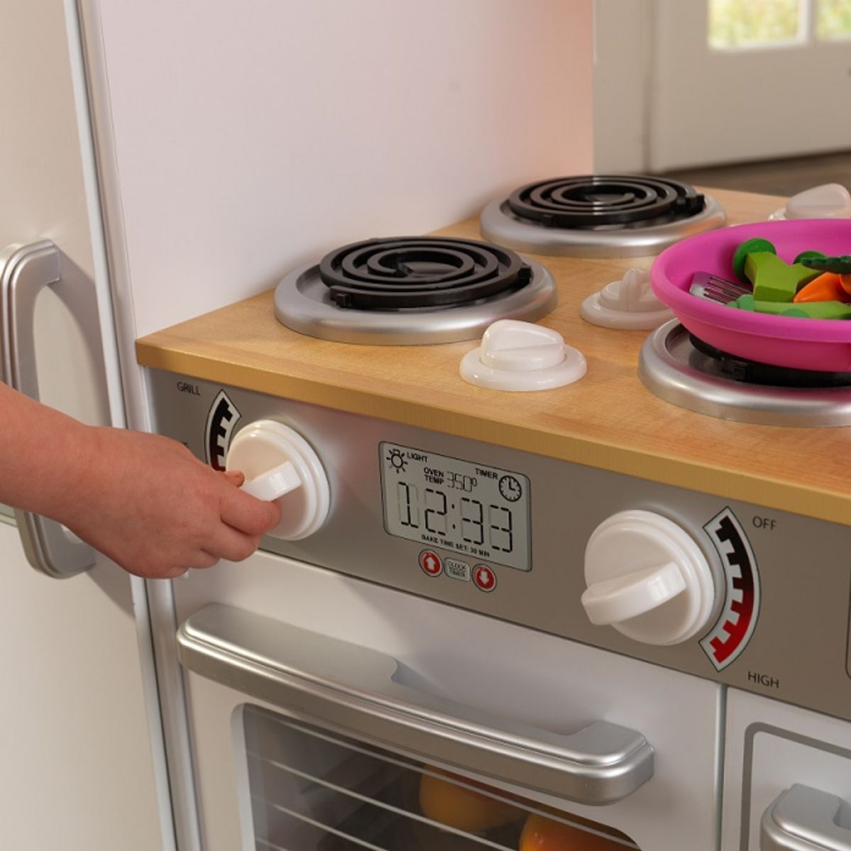 Kidkraft Cuisine enfant Uptown blanche en bois - Jouet d'imitation