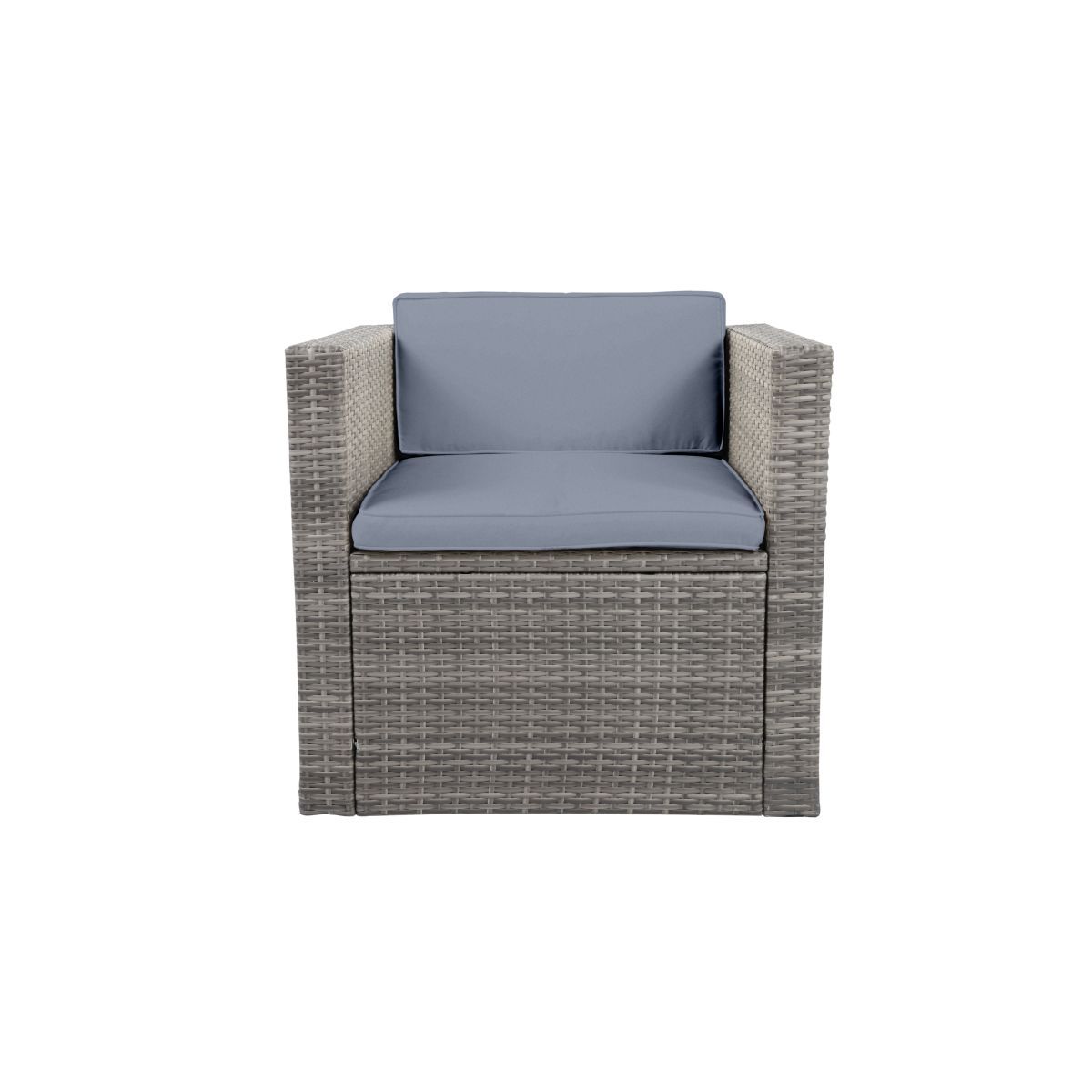 Salon bas de jardin 5 personnes en résine tréssée LYNNA