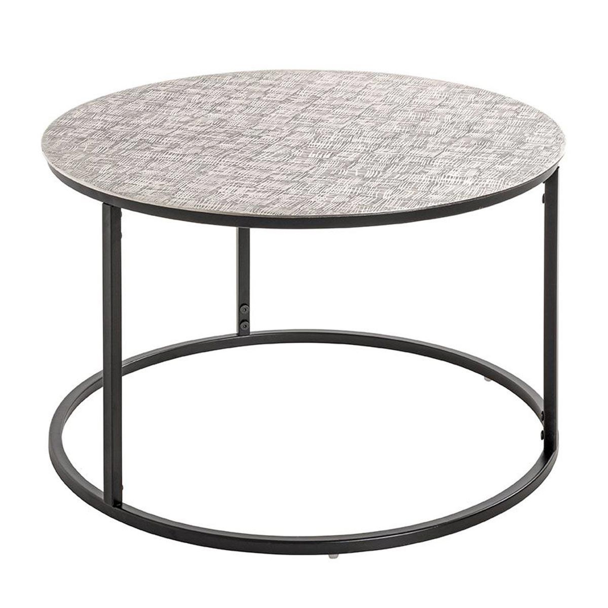 Voir la diapositive 2 : Paris Prix Table basse design  galia  59cm argent & noir