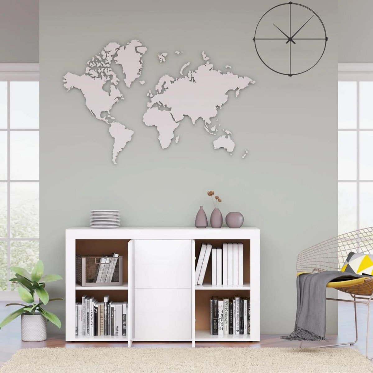 VIDAXL Buffet Blanc brillant 120x36x69 cm Bois d'ingenierie