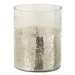 Paris Prix Photophore en Verre Déco  Craquelé  20cm Argent