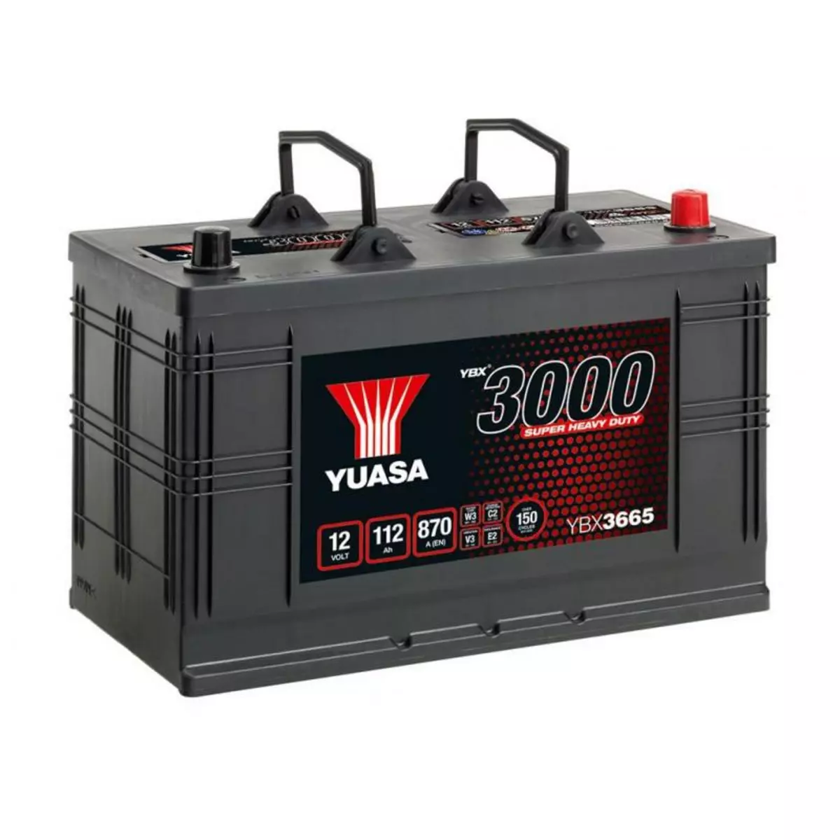 YUASA Batterie YUASA Cargo YBX3665 12v 112AH 870A (IDEM 665SHD)