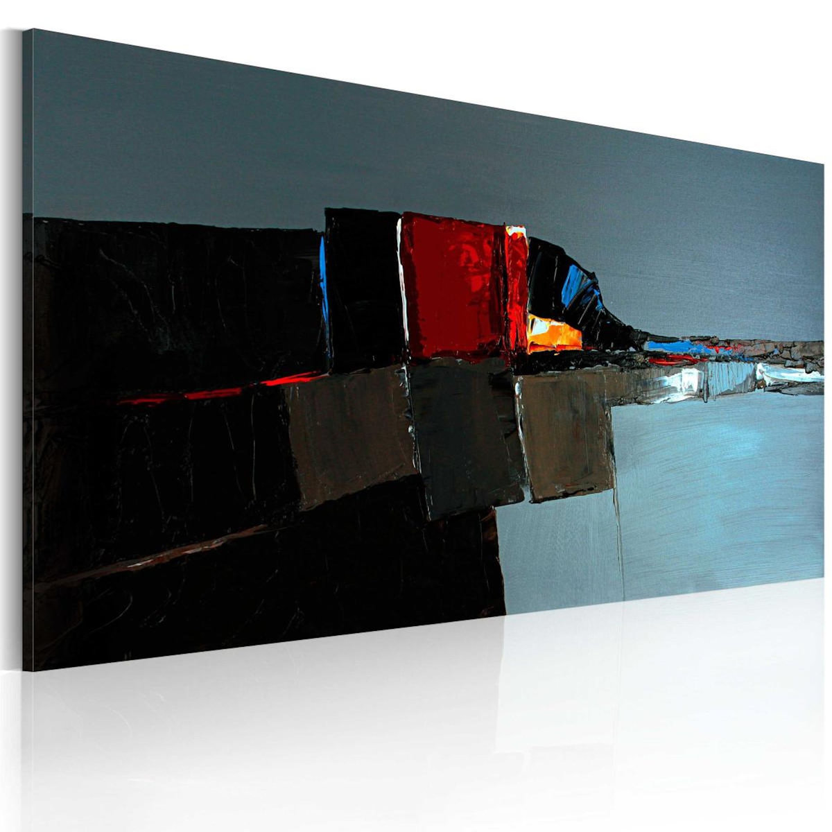 Paris Prix Tableau Peint à la Main  Eléphant dans l'Abstraction  60x120cm