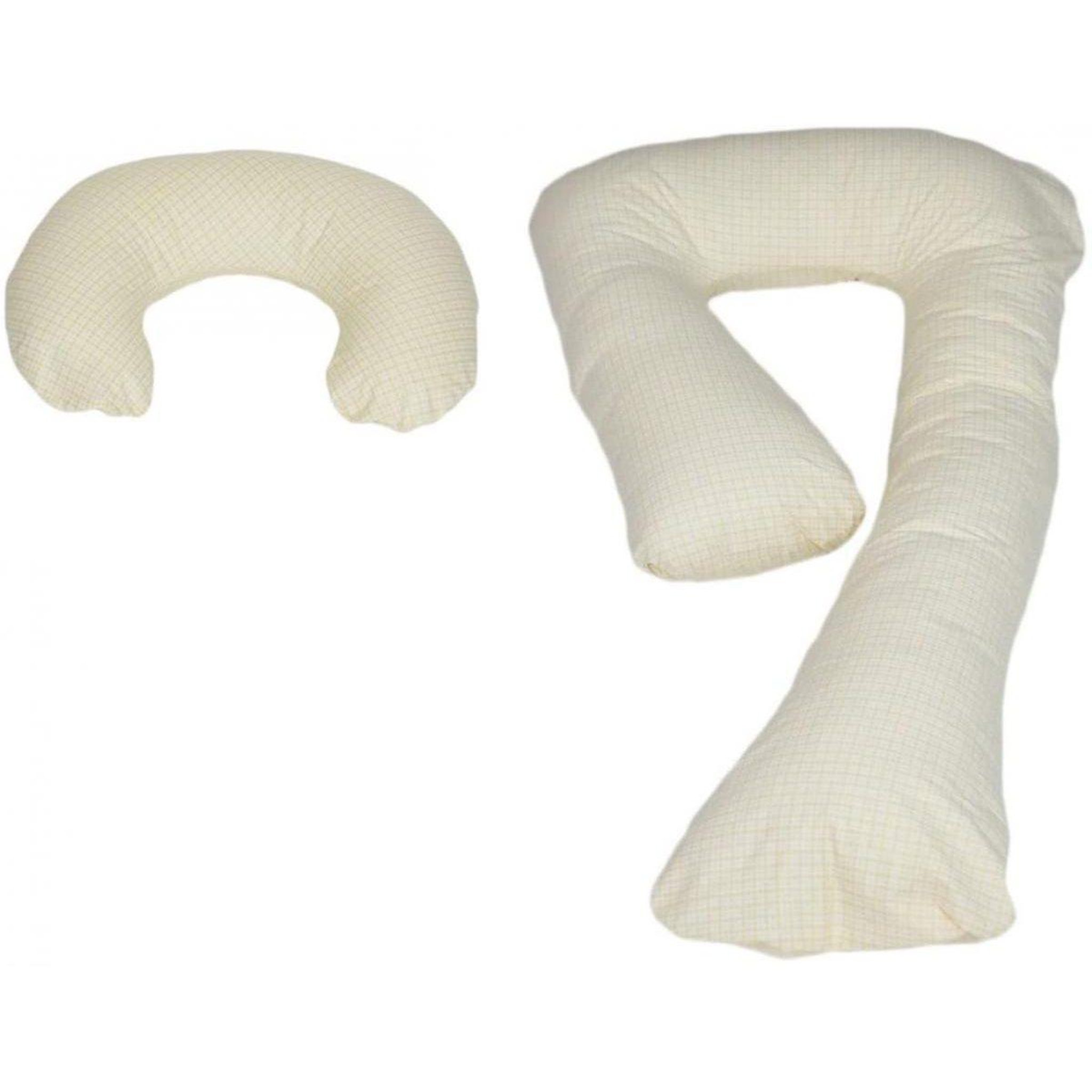 VELINDA Ensemble coussins pre/post natal usages multiples confortable beige à carreaux