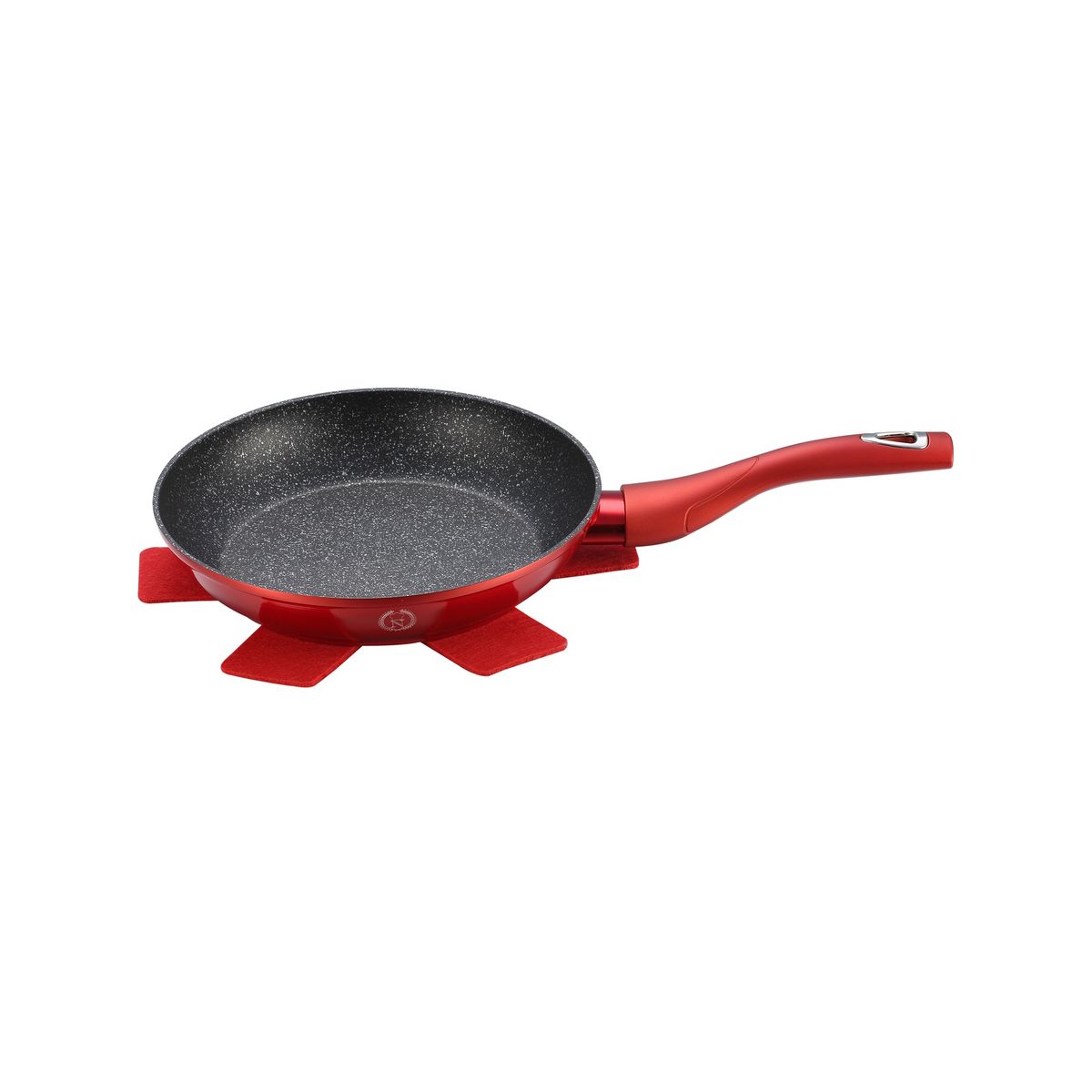 NAPOLEON Poêle induction rouge métallique 24 cm