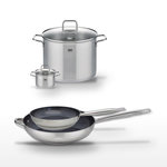 ELO Lot 2 Poêles 24/32cm et 2 Faitouts 12/26cm Elo Profi Therm Platinum