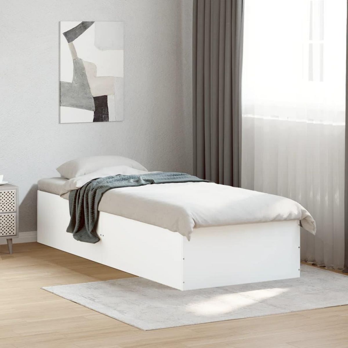 VIDAXL Cadre de lit sans matelas blanc 90x190 cm