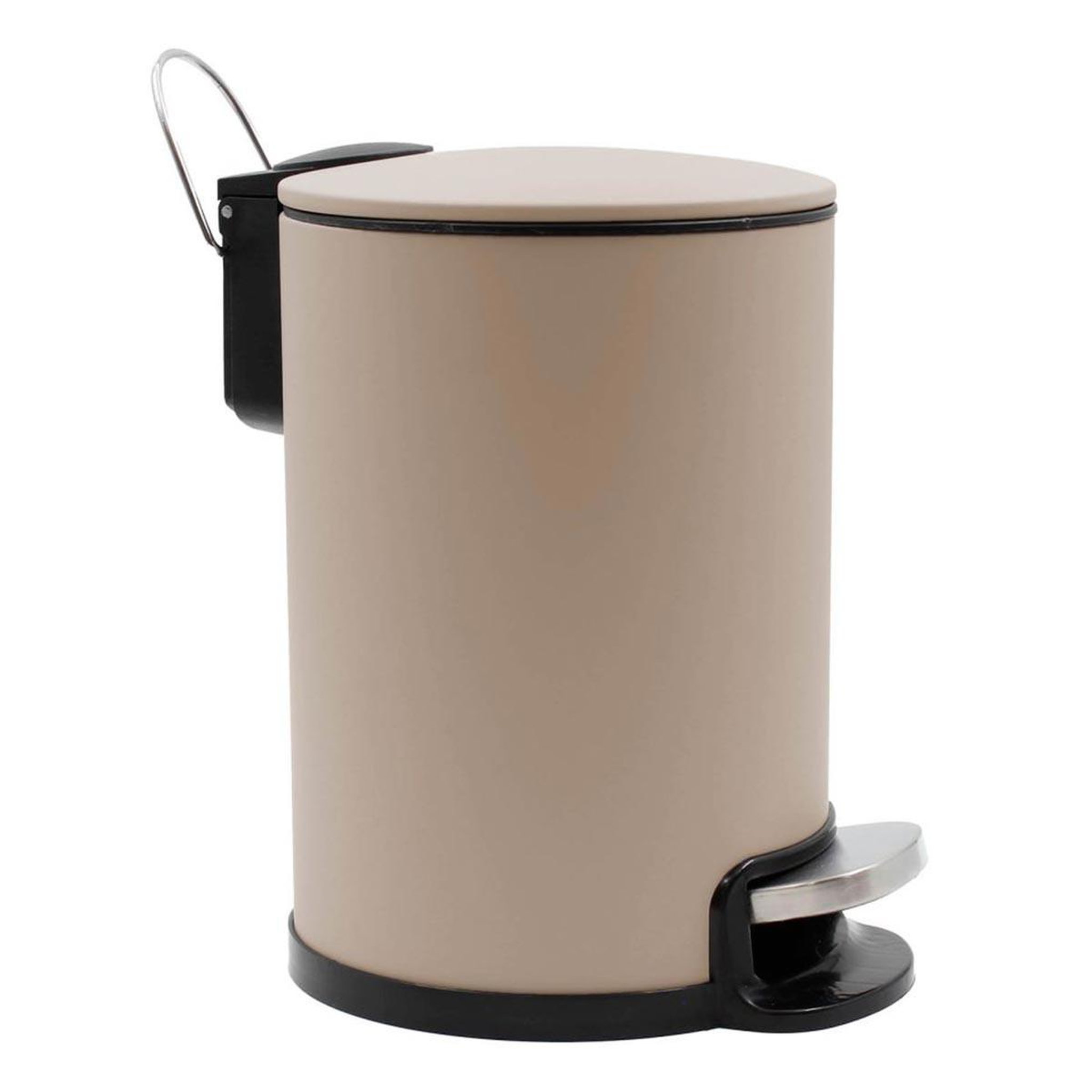 Douceur d'Intérieur Poubelle de salle de bain en métal  metaline  3l taupe