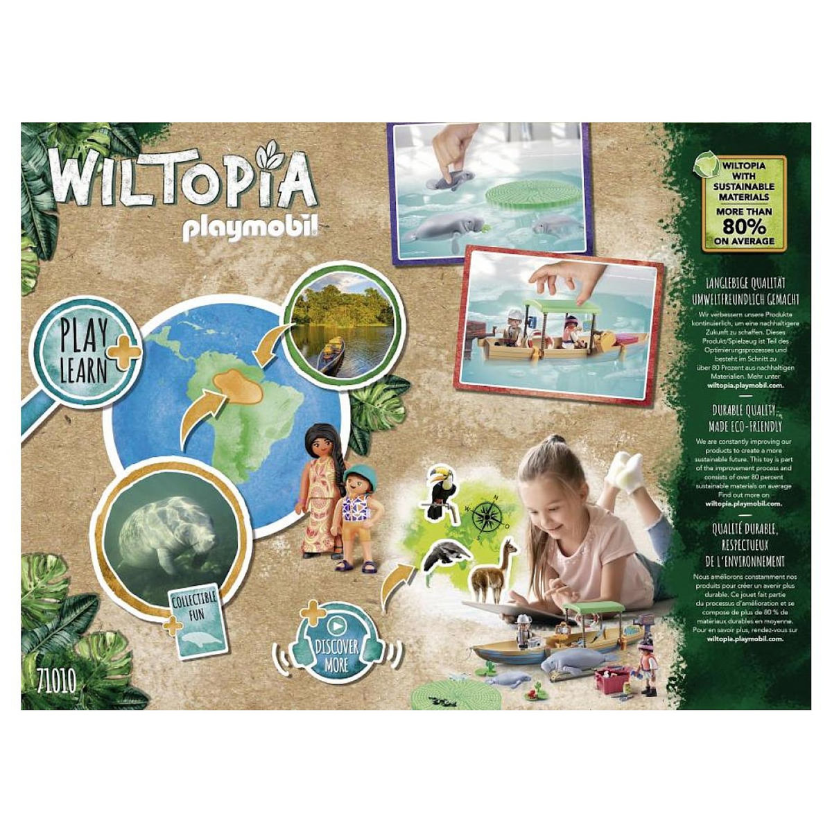 PLAYMOBIL 71010 Wiltopia - Pirogue et lamantins