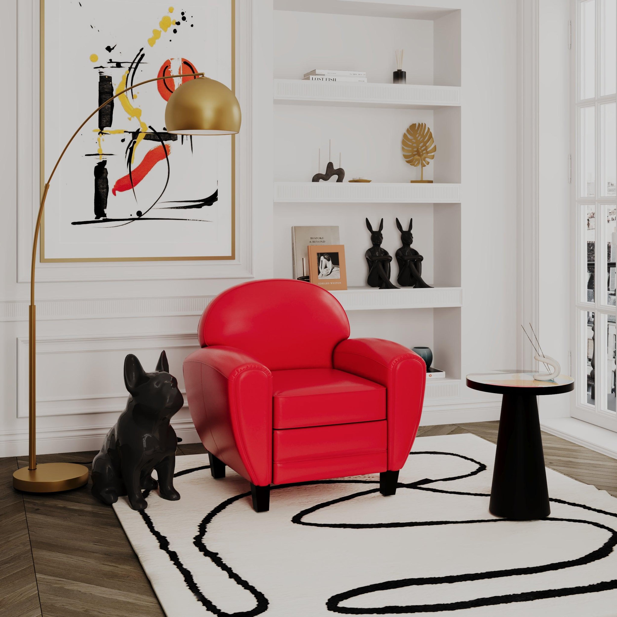 Voir la diapositive 5 : MAISON PAVANE Table d'appoint ronde en métal noir et multicolore d40,5 cm-cheyenne