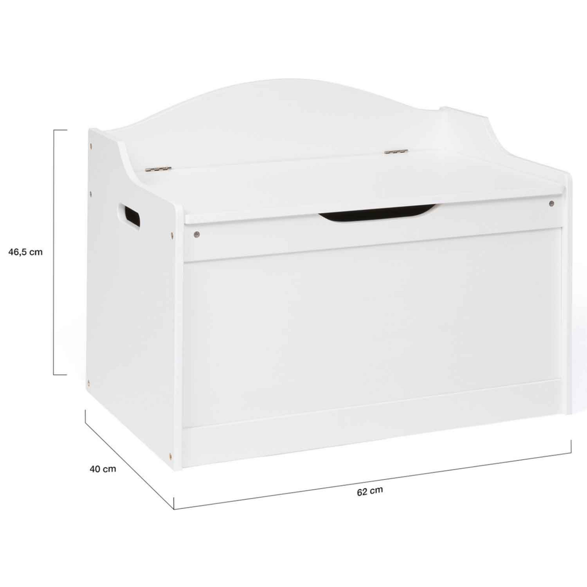 ID MARKET Banc coffre de rangement enfant MATEO en bois blanc