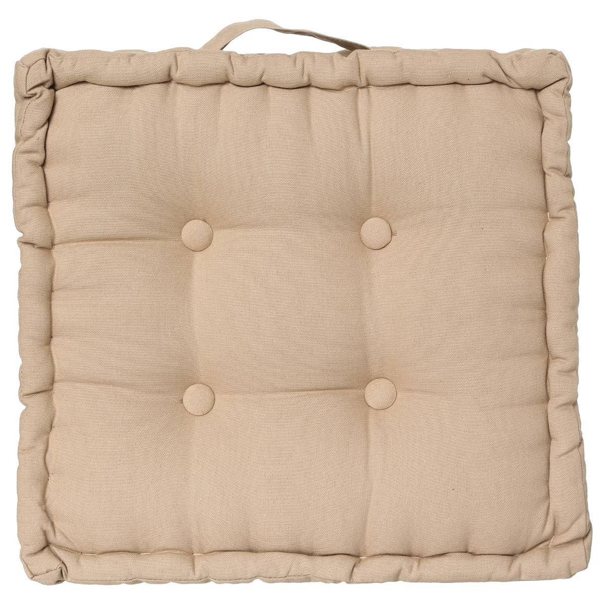 ATMOSPHERA Coussin de sol  dorian  40x40cm beige