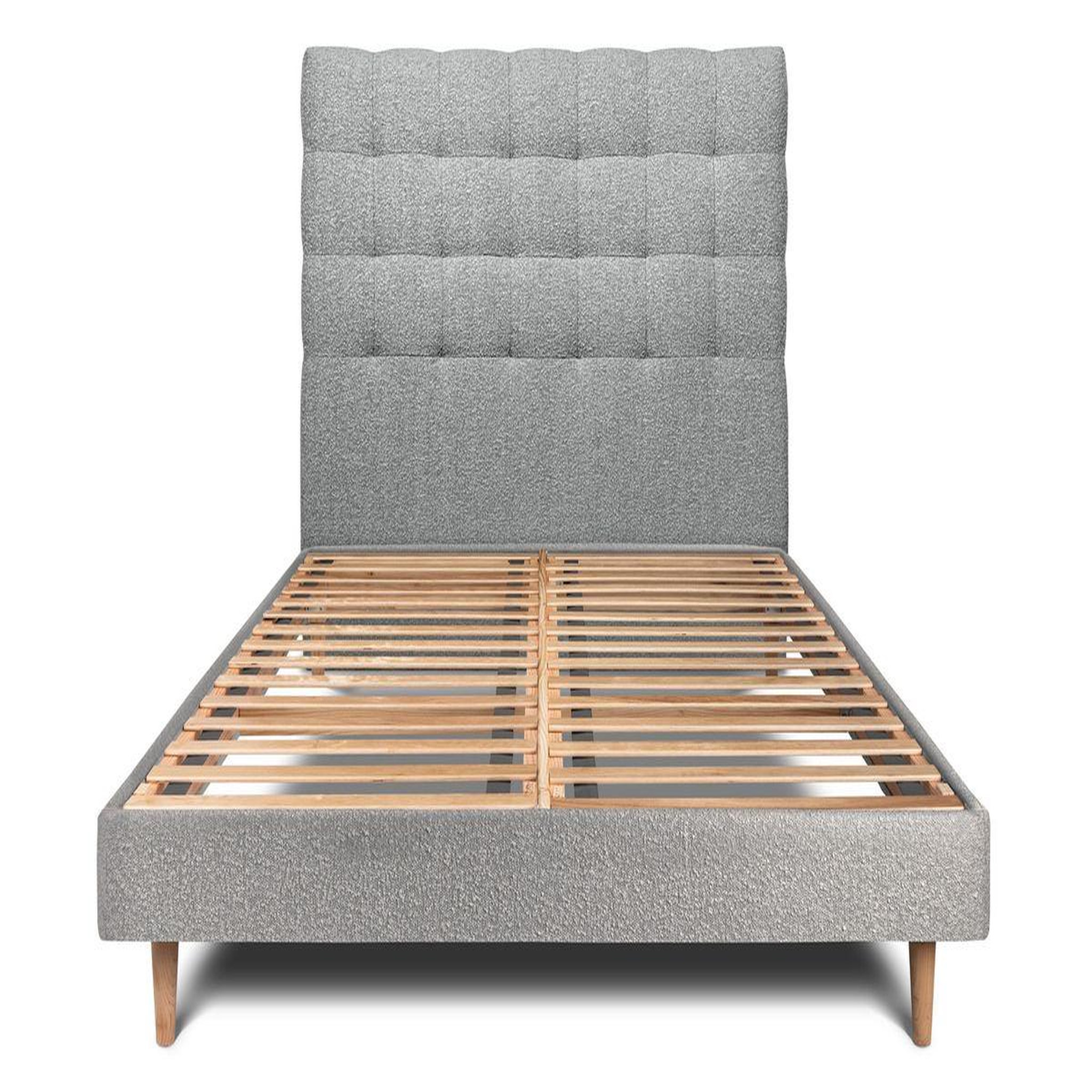 Voir la diapositive 1 : Sommeil de Plomb Lit avec tête de lit capitonnée bouclette et sommier kit - Hauteur totale : 29cm