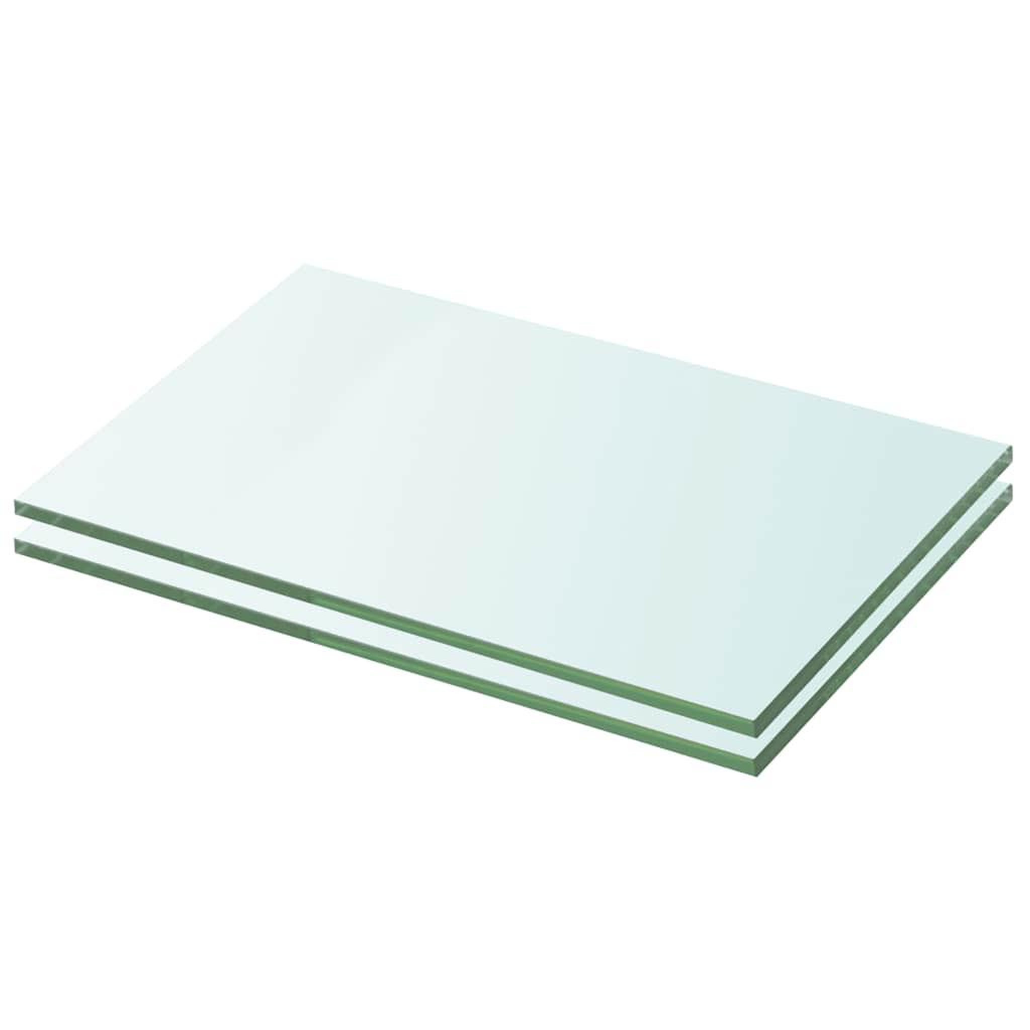 Voir la diapositive 1 : VIDAXL Panneaux d'etagere 2 pcs Verre Transparent 20 x 25 cm