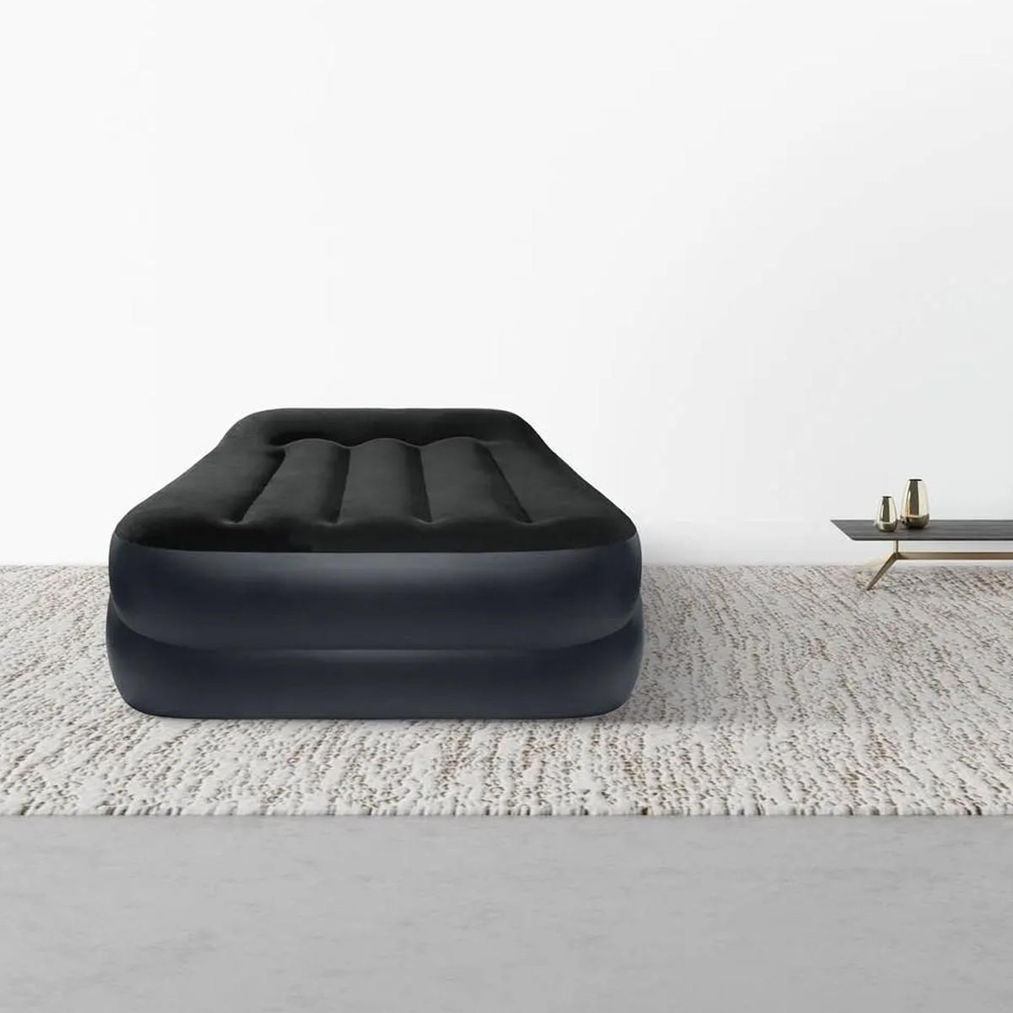Voir la diapositive 2 : INTEX Matelas gonflable électrique 1 place  fibertech  bleu