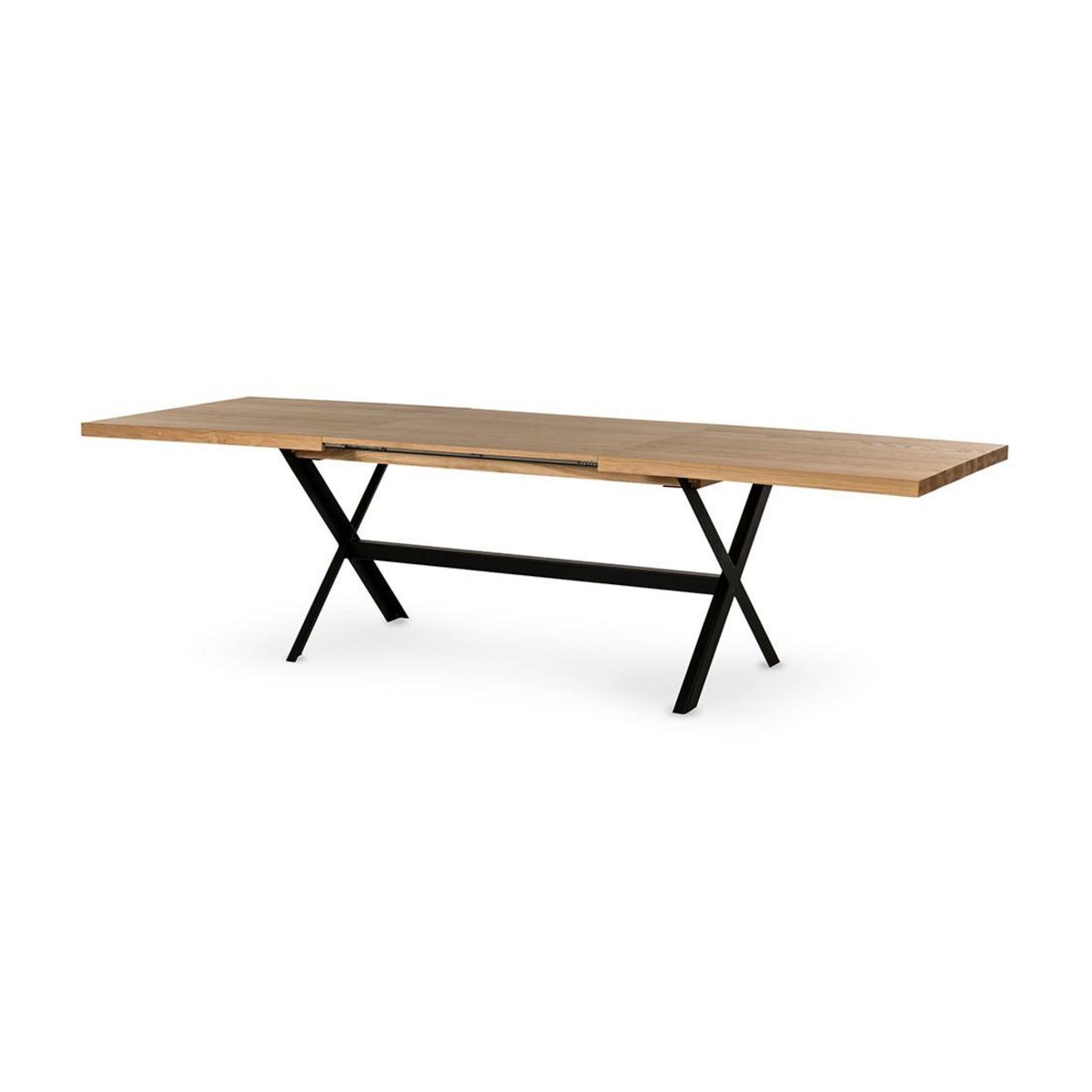 LISA DESIGN Giocoso - table à manger extensible - effet bois et métal - 4 à 10 personnes