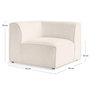 Voir la diapositive 6 : BEST MOBILIER Felix - module d'assise d'angle réversible en tissu texturé