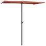 Voir la diapositive 3 : VIDAXL Parasol de jardin avec mat en aluminium 180x110 cm Terre cuite