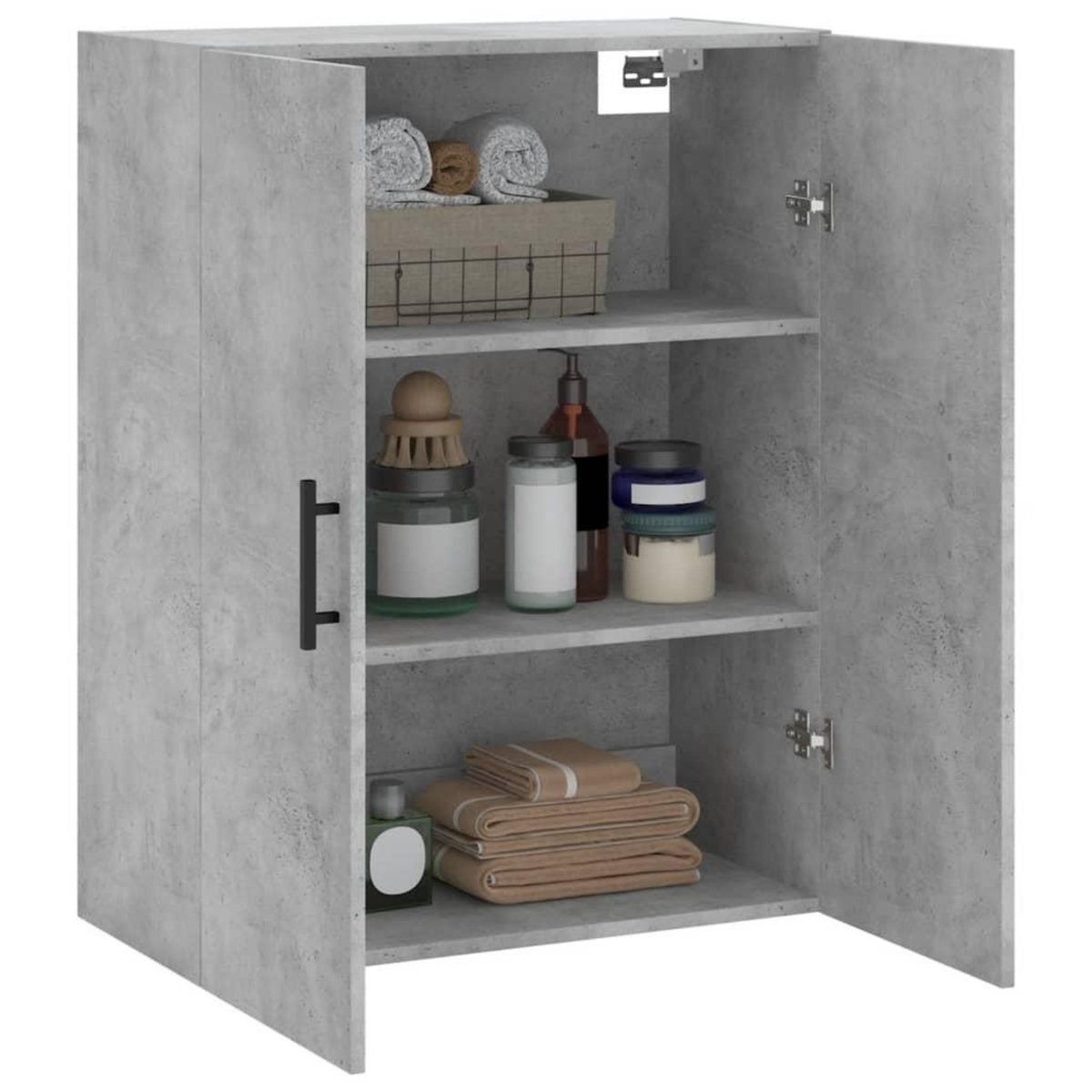 VIDAXL Armoire murale gris beton 69,5x34x90 cm
