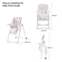 Voir la diapositive 6 : KINDERKRAFT Chaise haute bebe reglable pliante plateau amovib